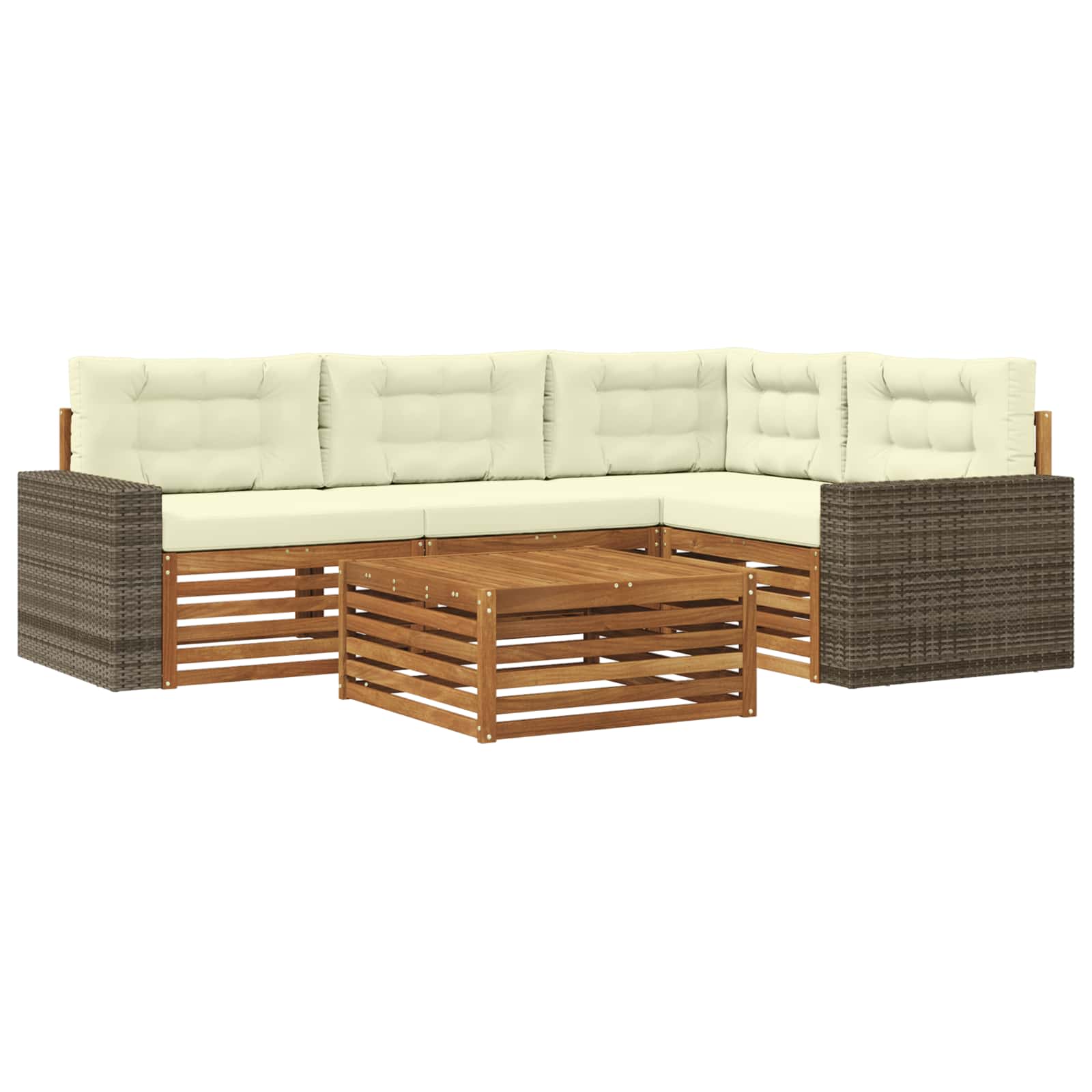 vidaXL Buiten bankenset 5 pcs Naturel Massief Acaciahout