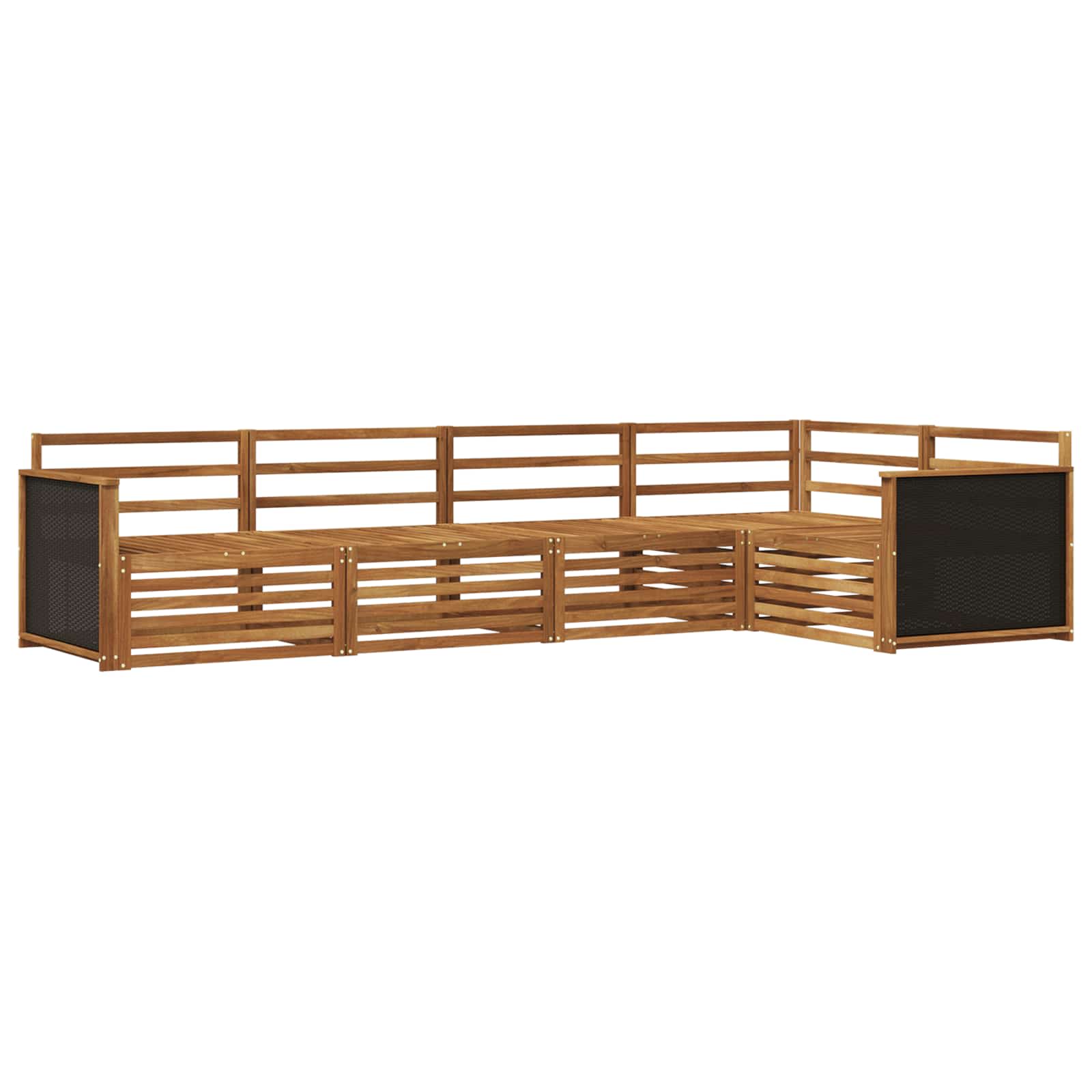 vidaXL Buiten bankenset 5 pcs Naturel Massief Acaciahout