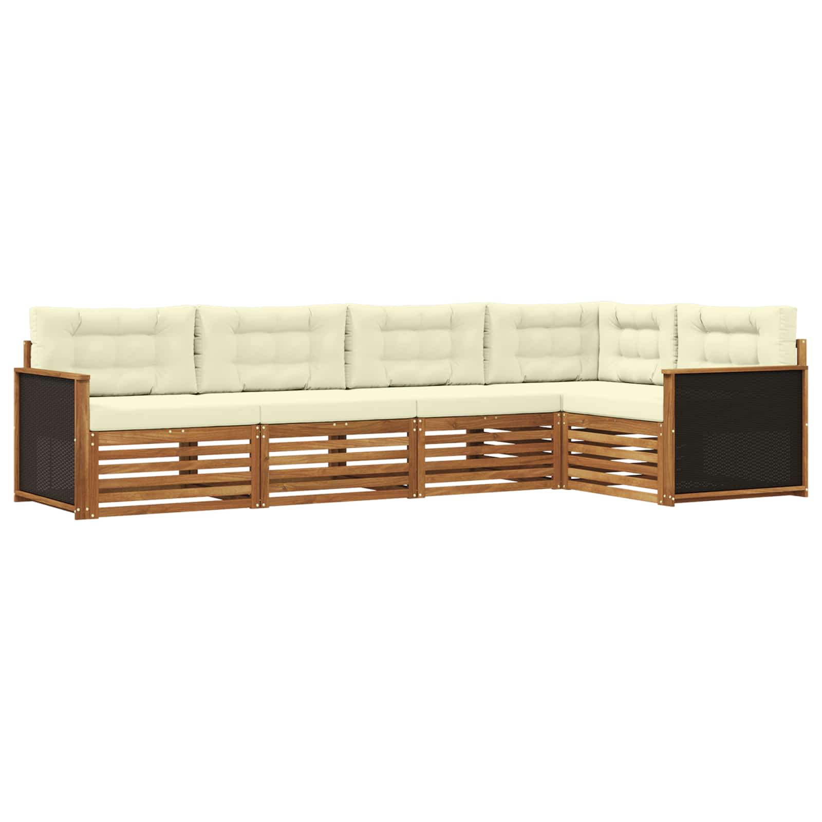 vidaXL Buiten bankenset 5 pcs Naturel Massief Acaciahout