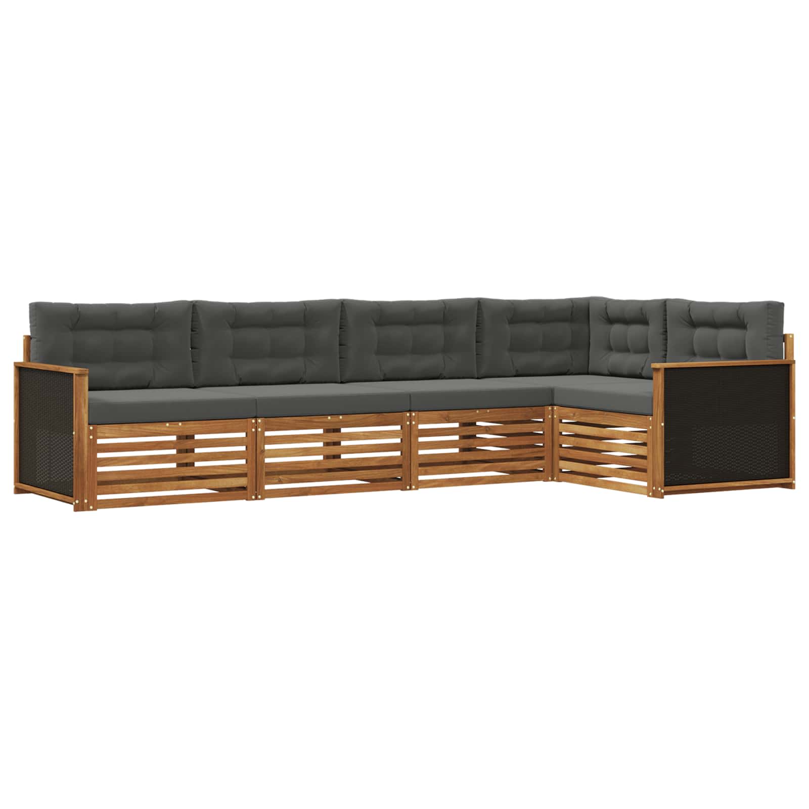 vidaXL Buiten bankenset 5 pcs Naturel Massief Acaciahout