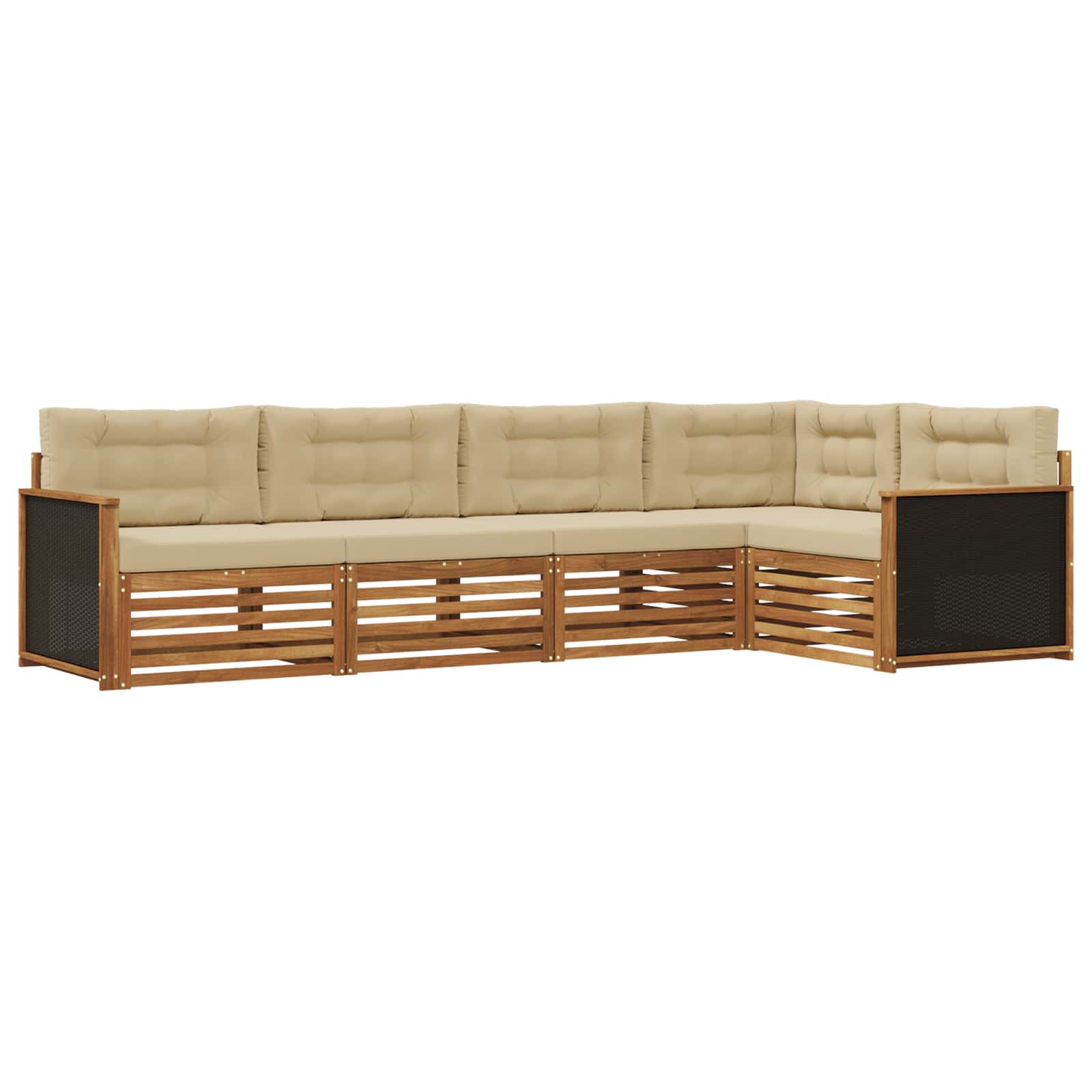 vidaXL Buiten bankenset 5 pcs Naturel Massief Acaciahout
