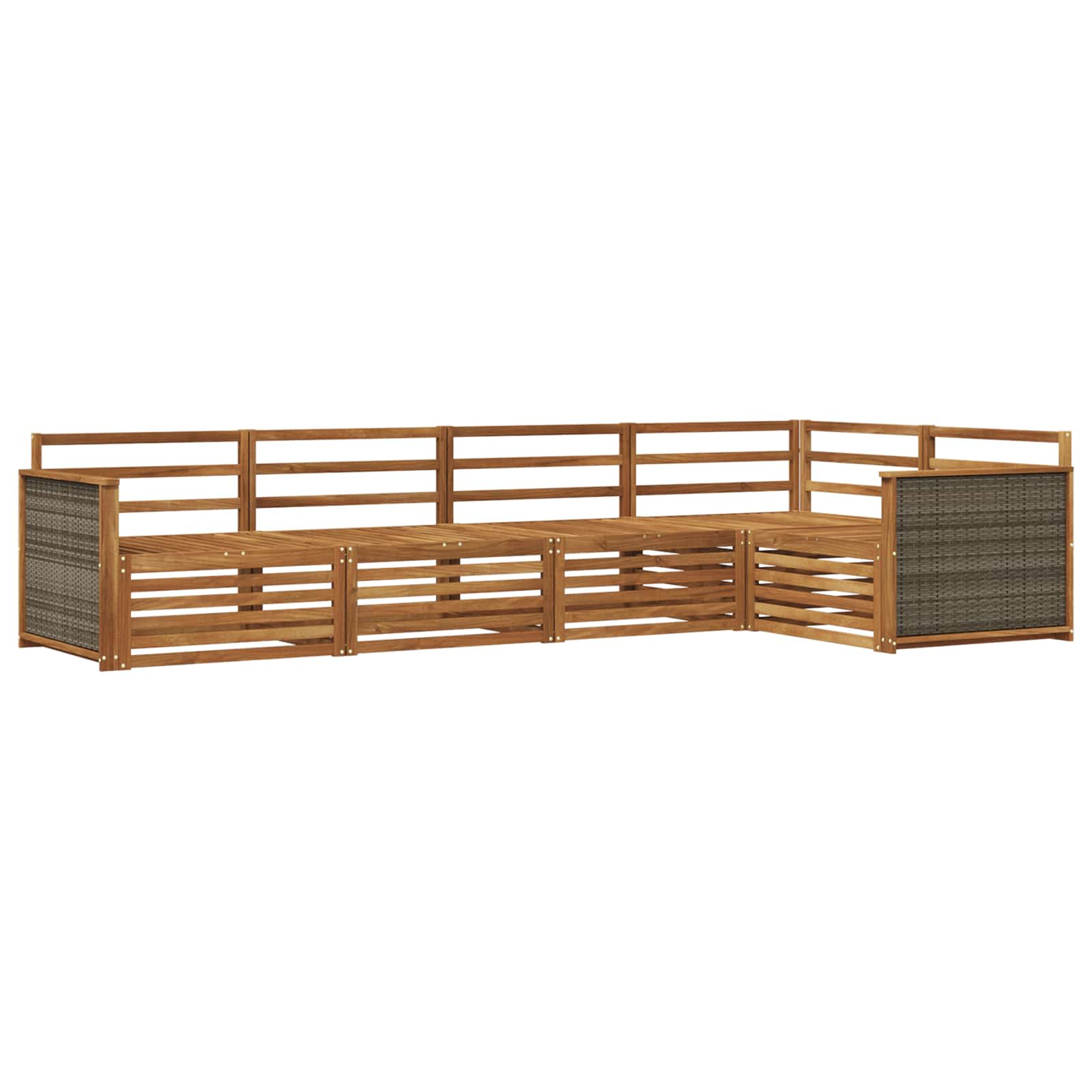vidaXL Buiten bankenset 5 pcs Naturel Massief Acaciahout