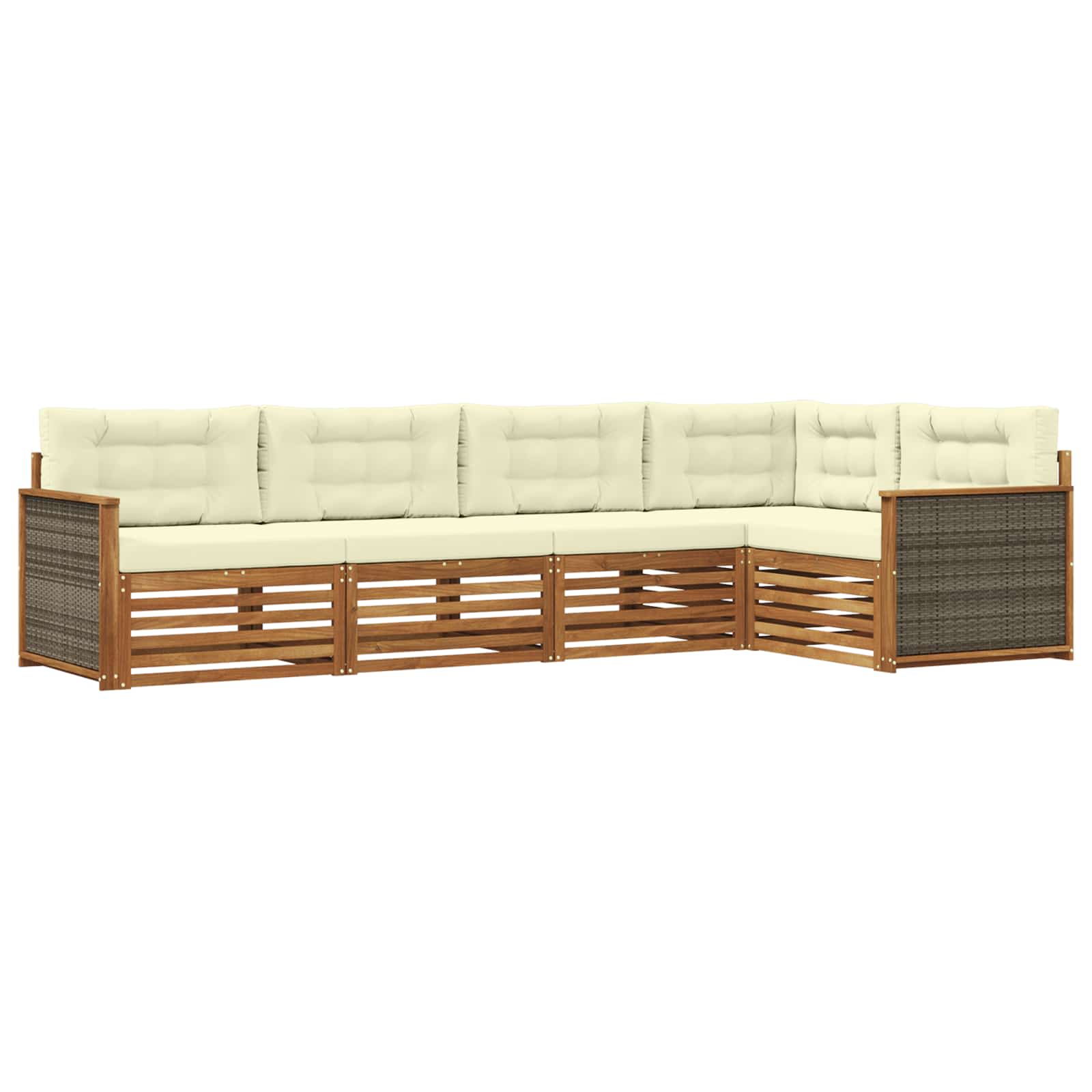 vidaXL Buiten bankenset 5 pcs Naturel Massief Acaciahout