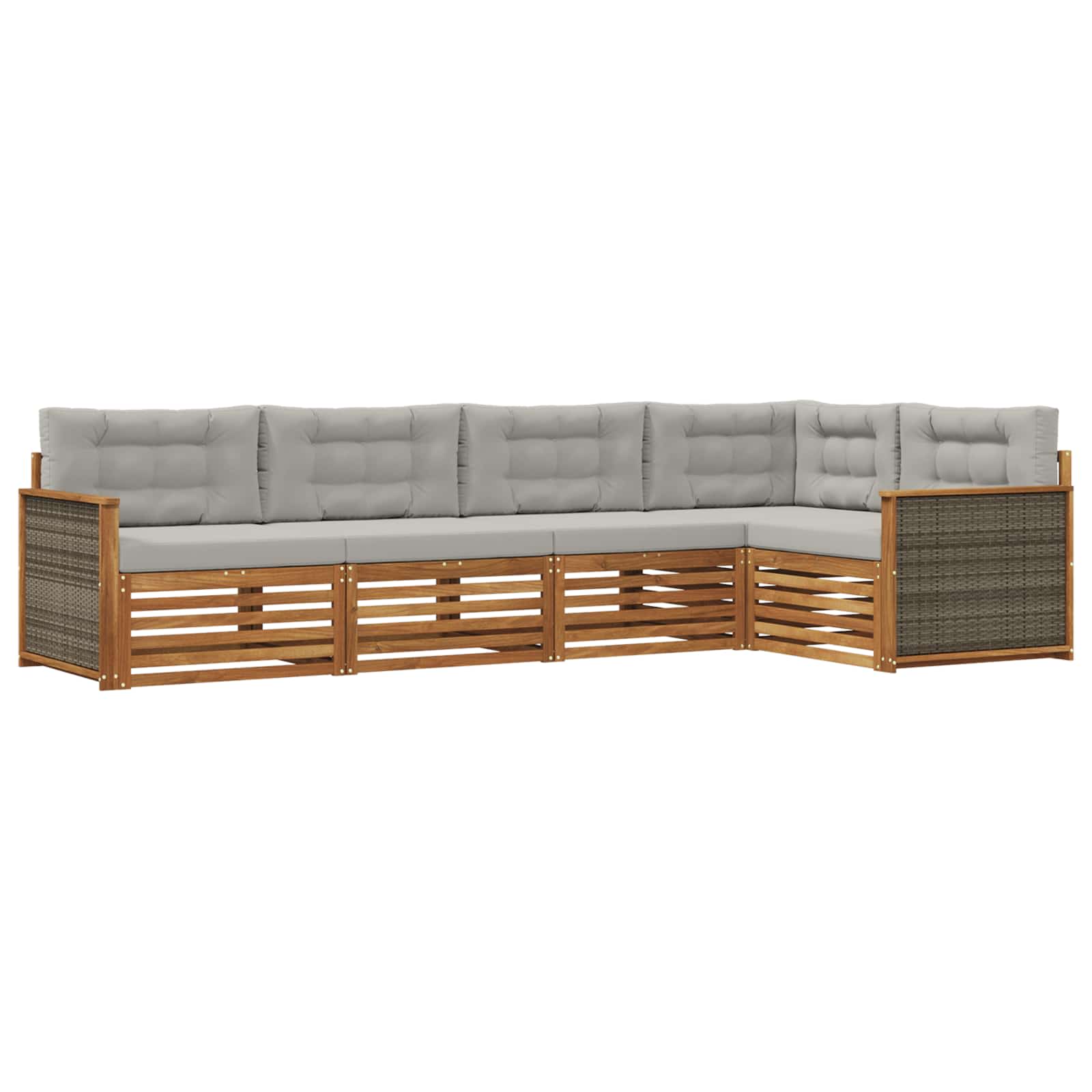 vidaXL Buiten bankenset 5 pcs Naturel Massief Acaciahout