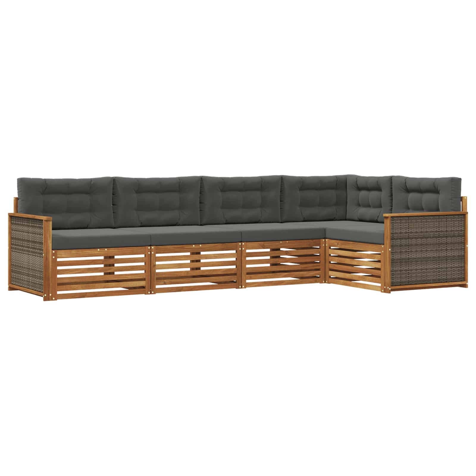 vidaXL Buiten bankenset 5 pcs Naturel Massief Acaciahout