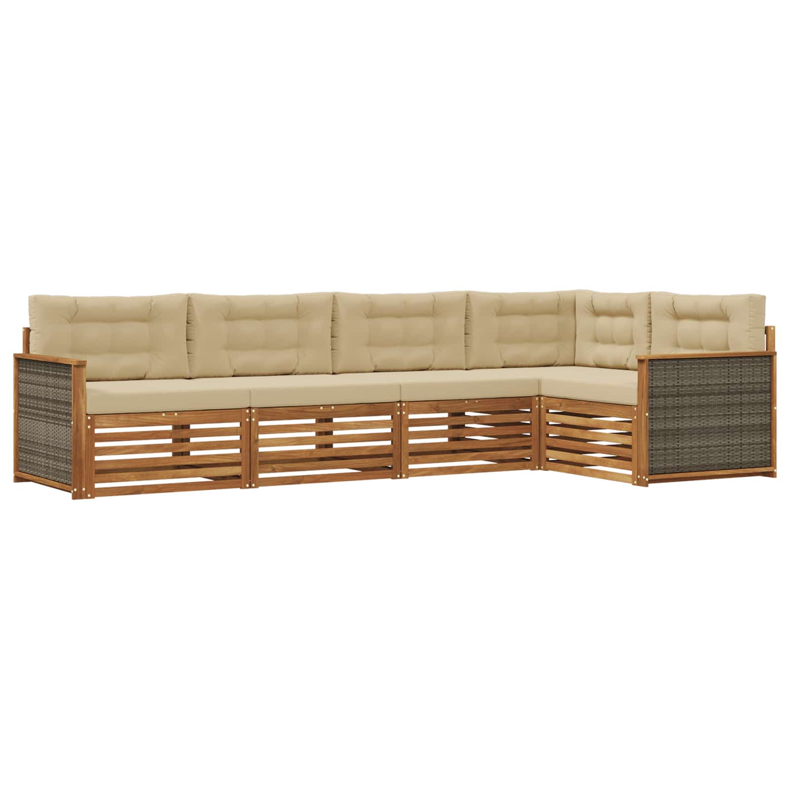 vidaXL Buiten bankenset 5 pcs Naturel Massief Acaciahout