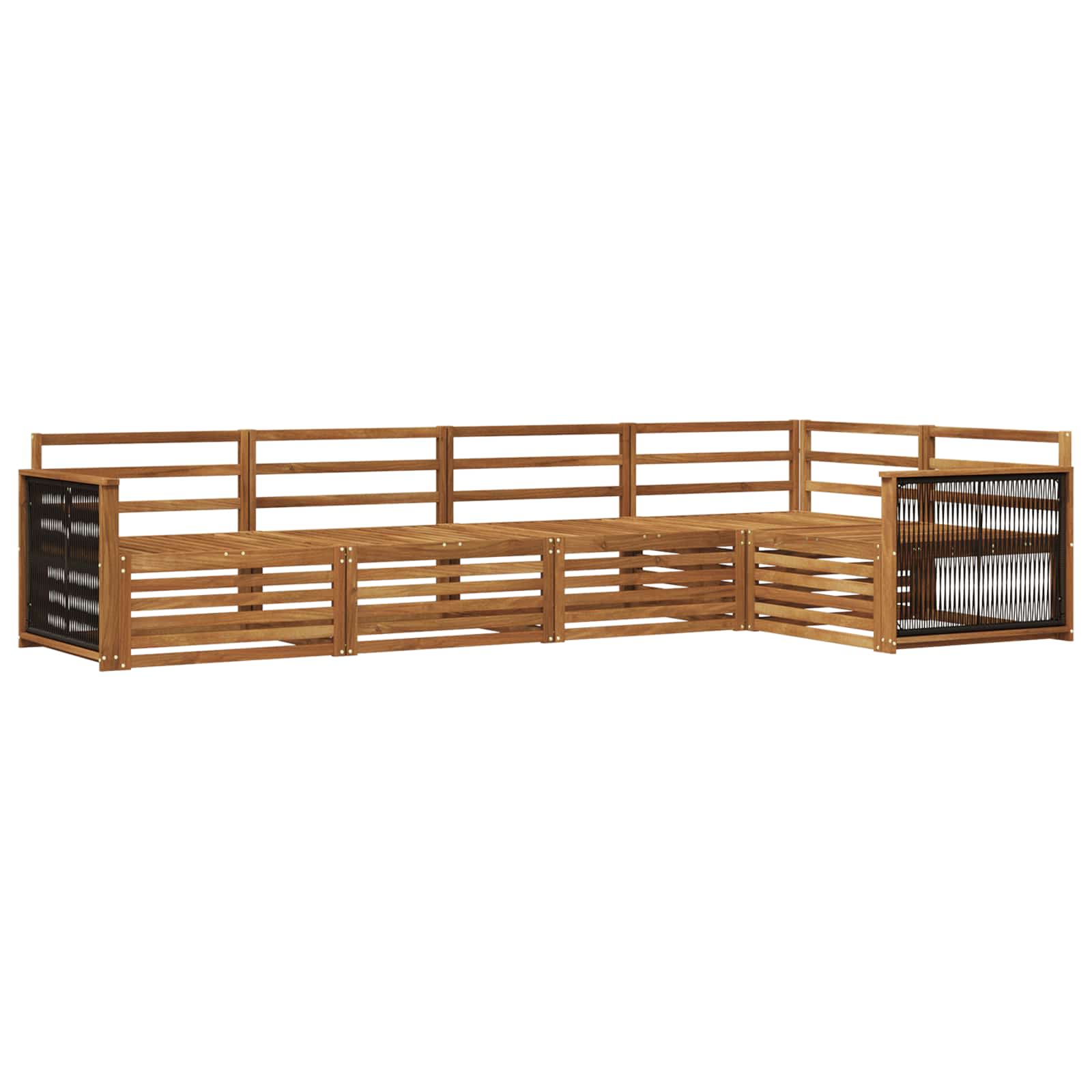 vidaXL Buiten bankenset 5 pcs Naturel Massief Acaciahout
