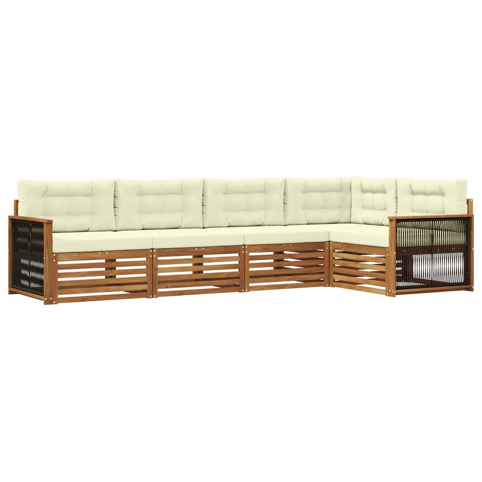 vidaXL Buiten bankenset 5 pcs Naturel Massief Acaciahout