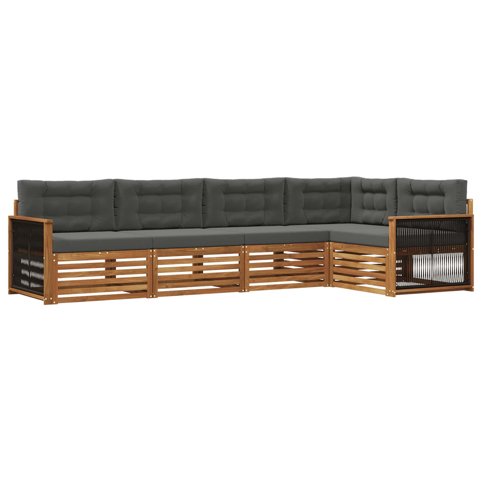 vidaXL Buiten bankenset 5 pcs Naturel Massief Acaciahout