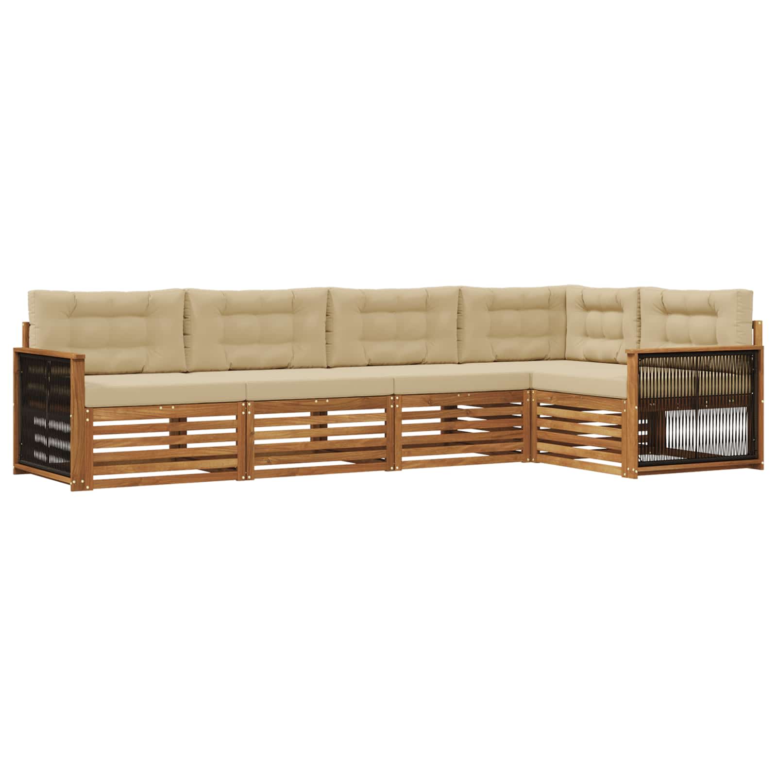 vidaXL Buiten bankenset 5 pcs Naturel Massief Acaciahout