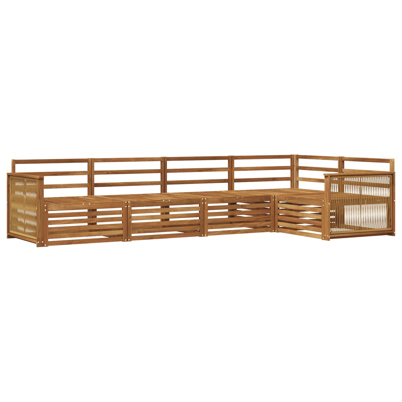 vidaXL Buiten bankenset 5 pcs Naturel Massief Acaciahout