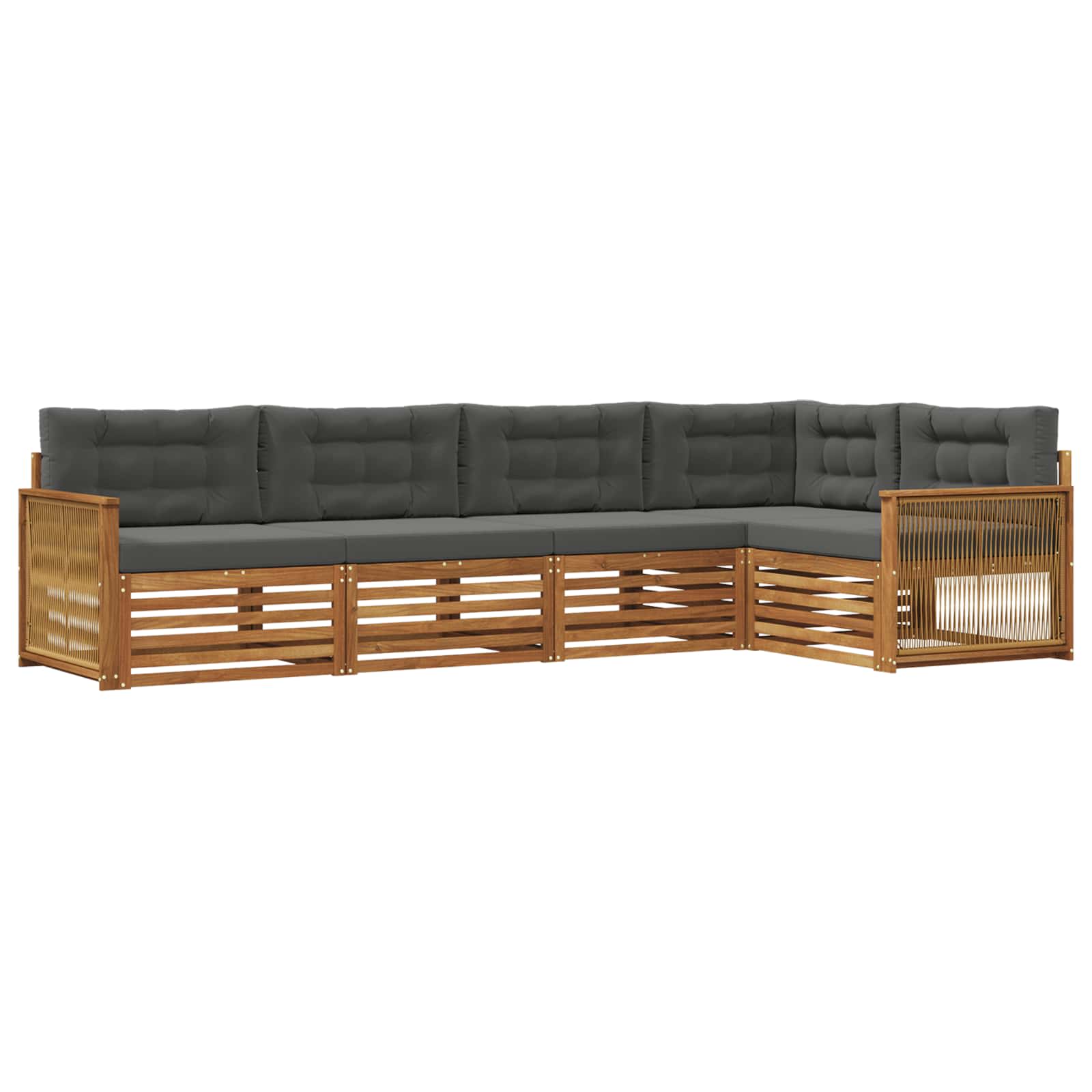 vidaXL Buiten bankenset 5 pcs Naturel Massief Acaciahout
