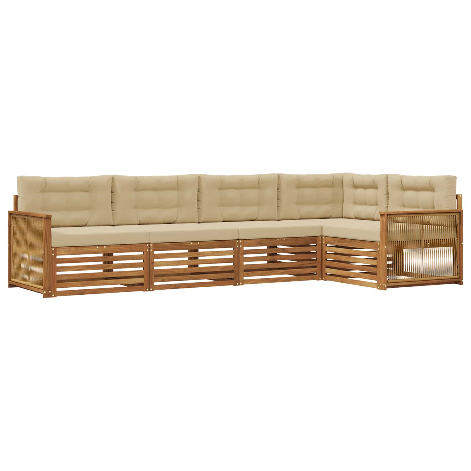 vidaXL Buiten bankenset 5 pcs Naturel Massief Acaciahout