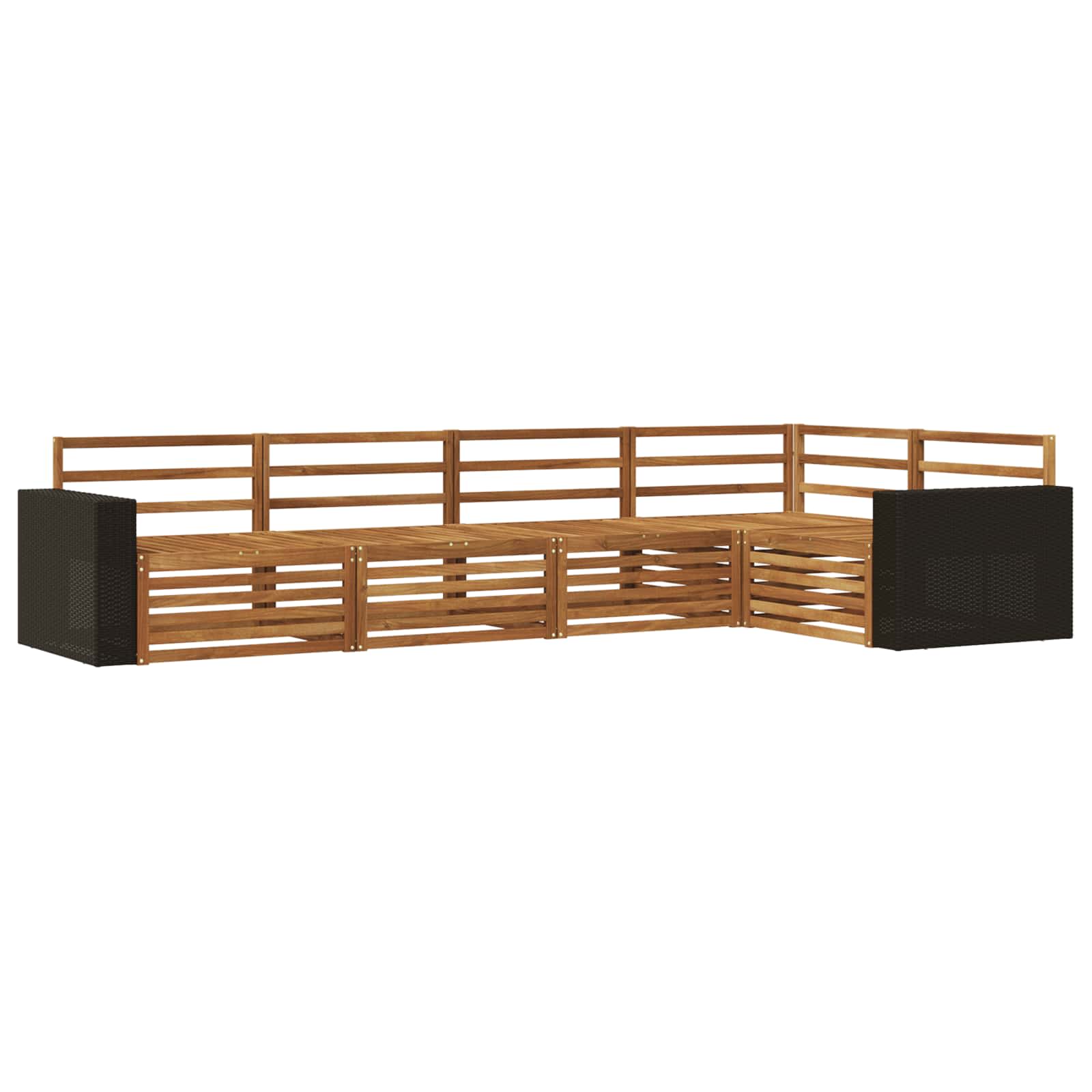 vidaXL Buiten bankenset 5 pcs Naturel Massief Acaciahout