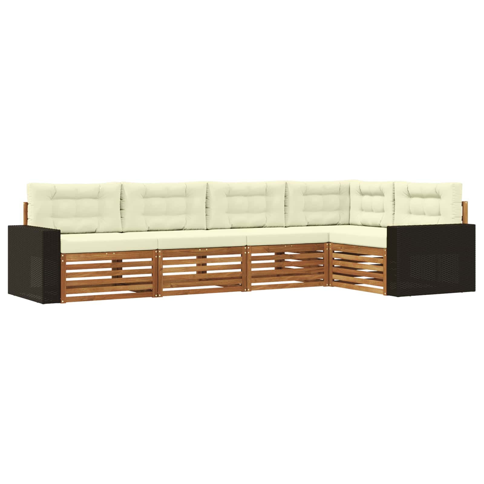 vidaXL Buiten bankenset 5 pcs Naturel Massief Acaciahout