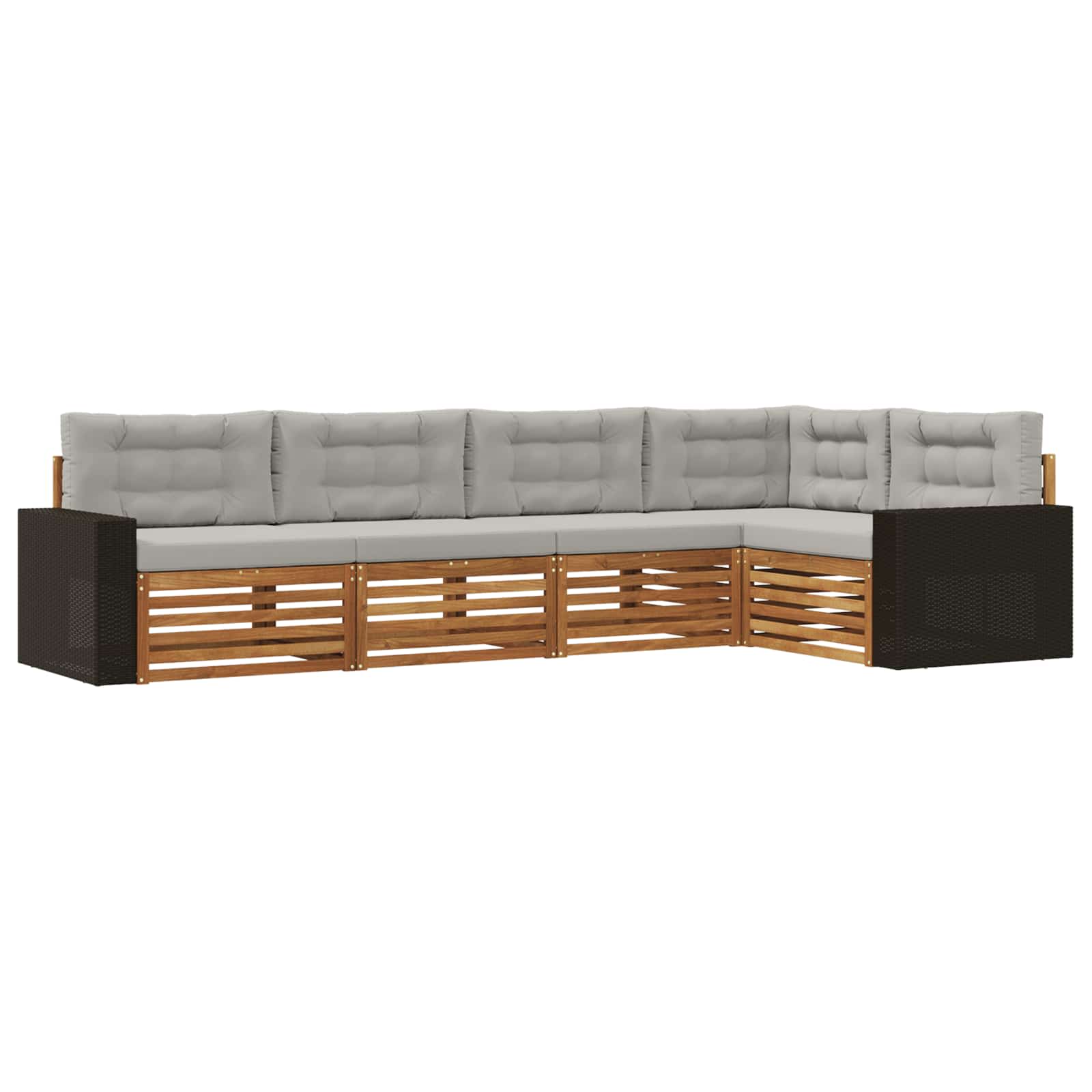 vidaXL Buiten bankenset 5 pcs Naturel Massief Acaciahout