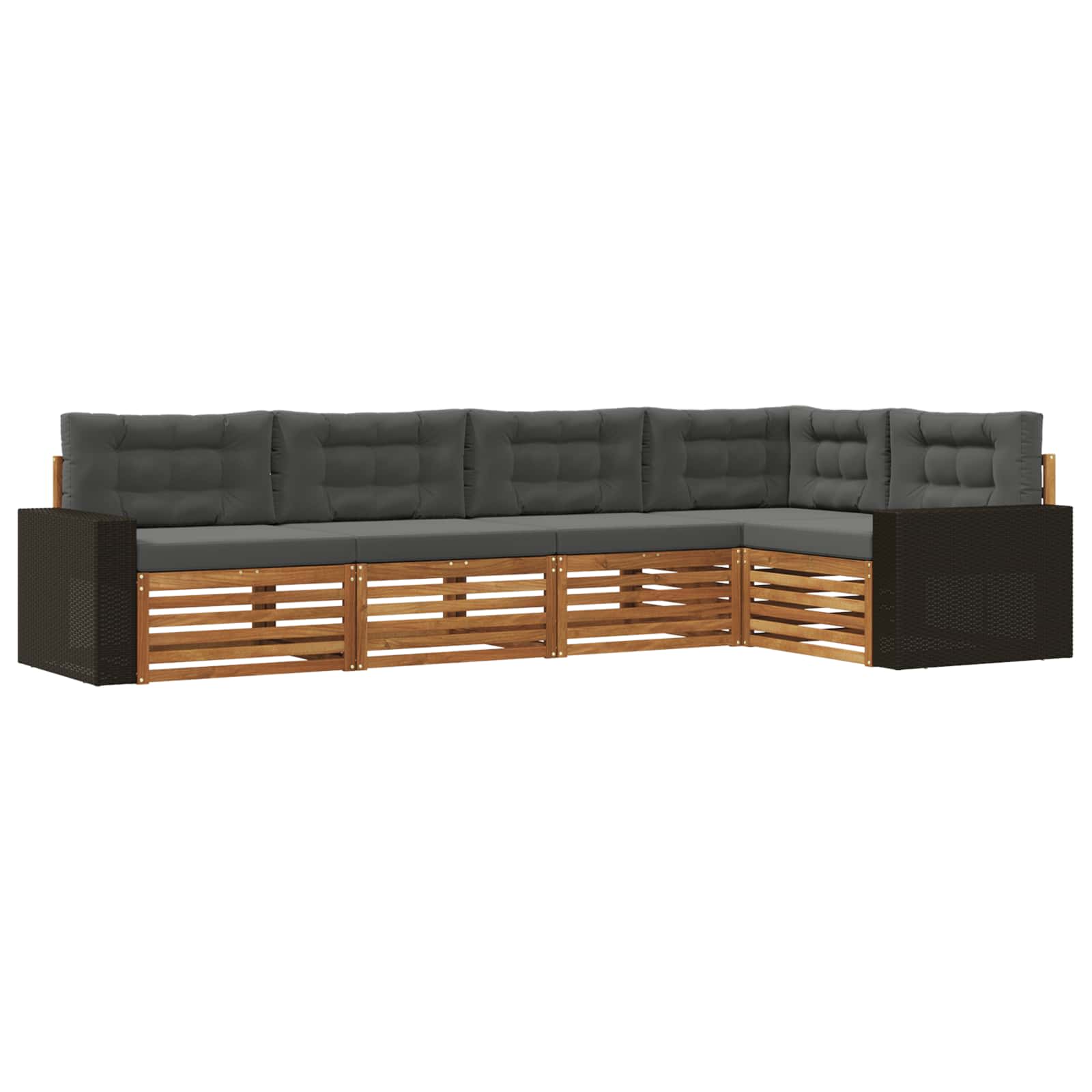 vidaXL Buiten bankenset 5 pcs Naturel Massief Acaciahout