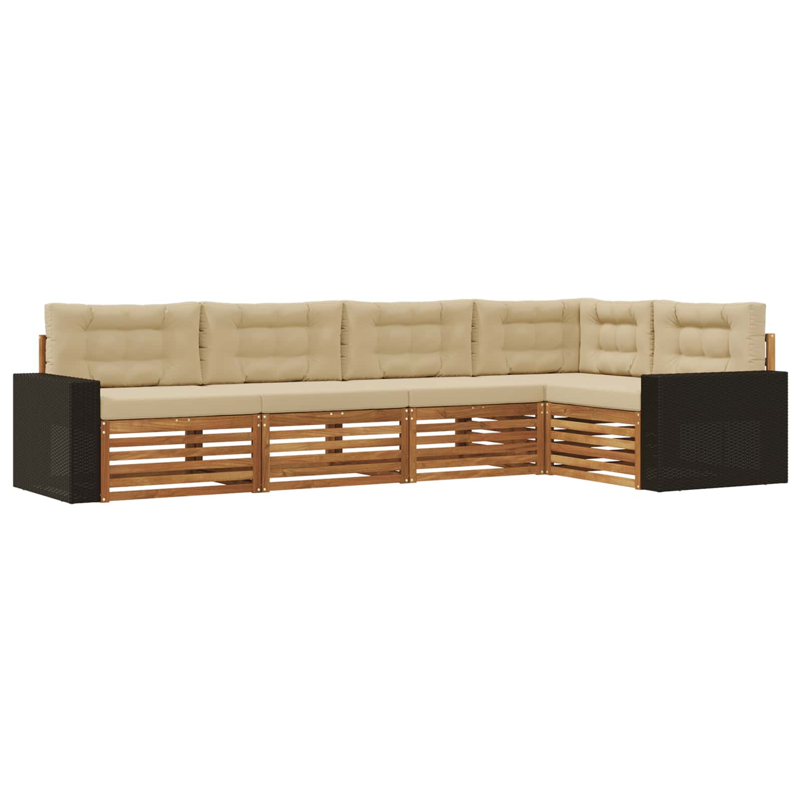 vidaXL Buiten bankenset 5 pcs Naturel Massief Acaciahout