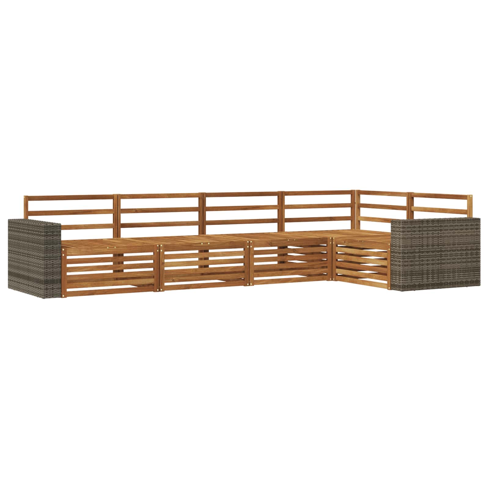 vidaXL Buiten bankenset 5 pcs Naturel Massief Acaciahout
