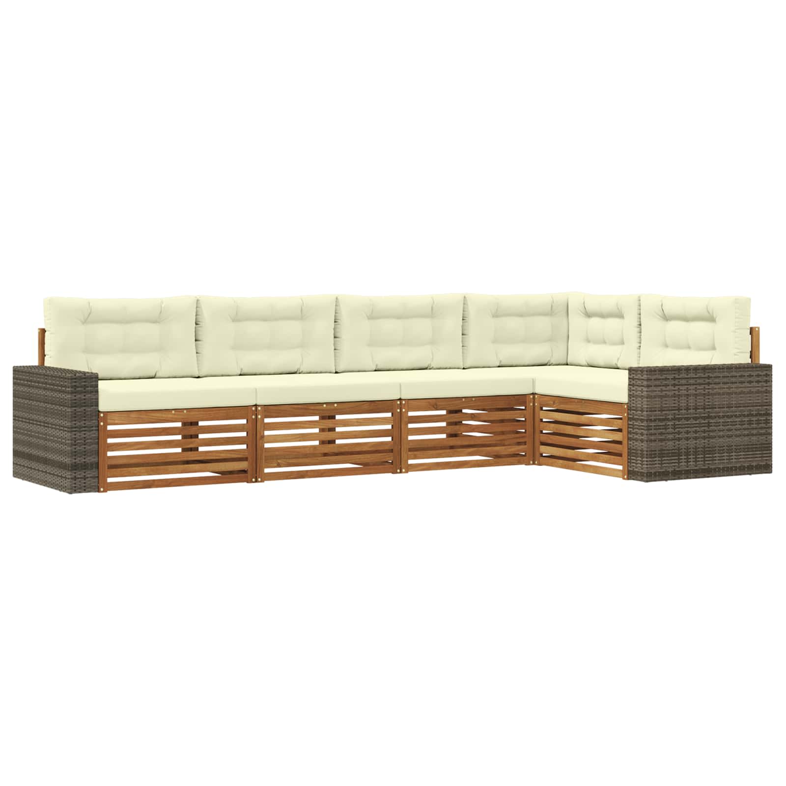 vidaXL Buiten bankenset 5 pcs Naturel Massief Acaciahout