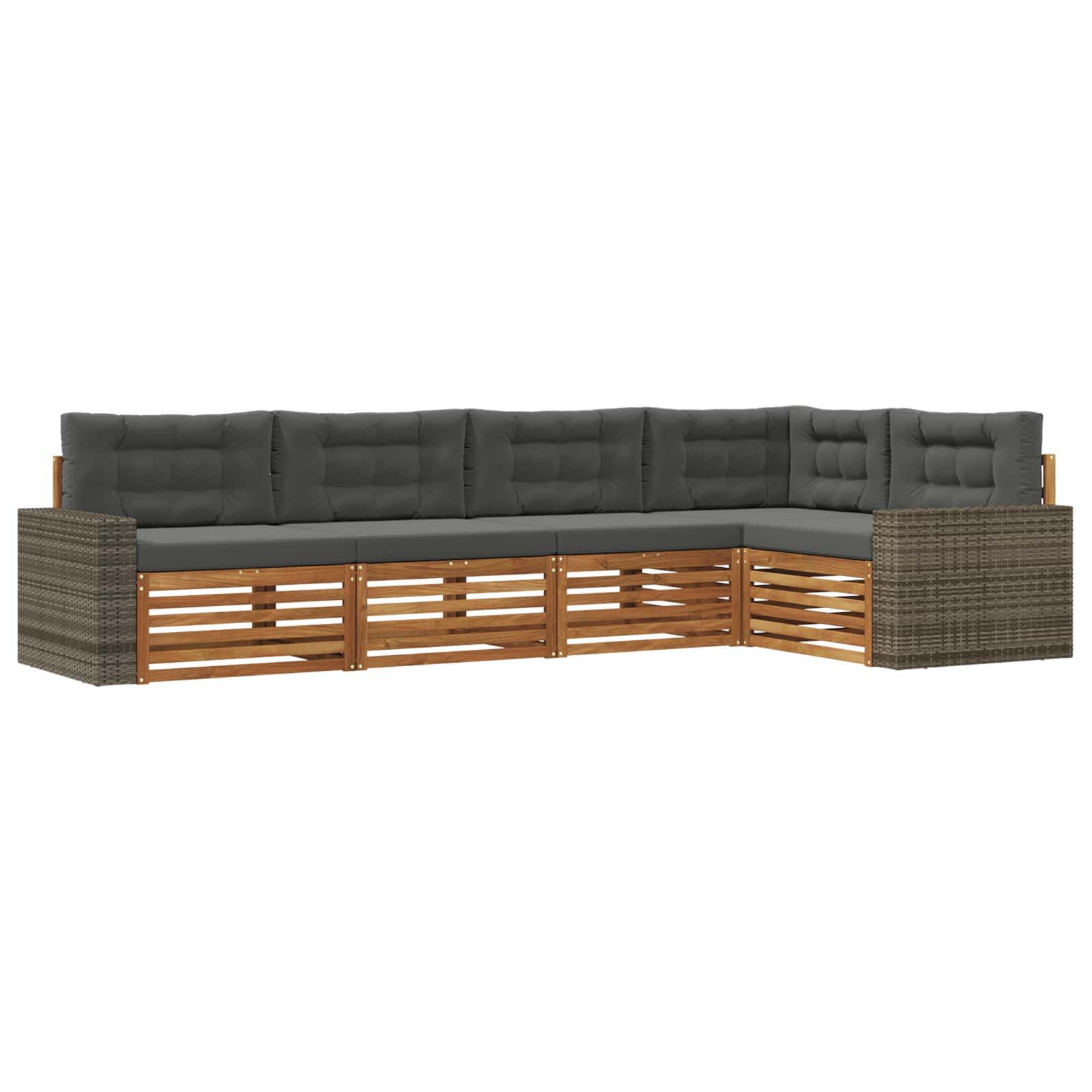 vidaXL Buiten bankenset 5 pcs Naturel Massief Acaciahout