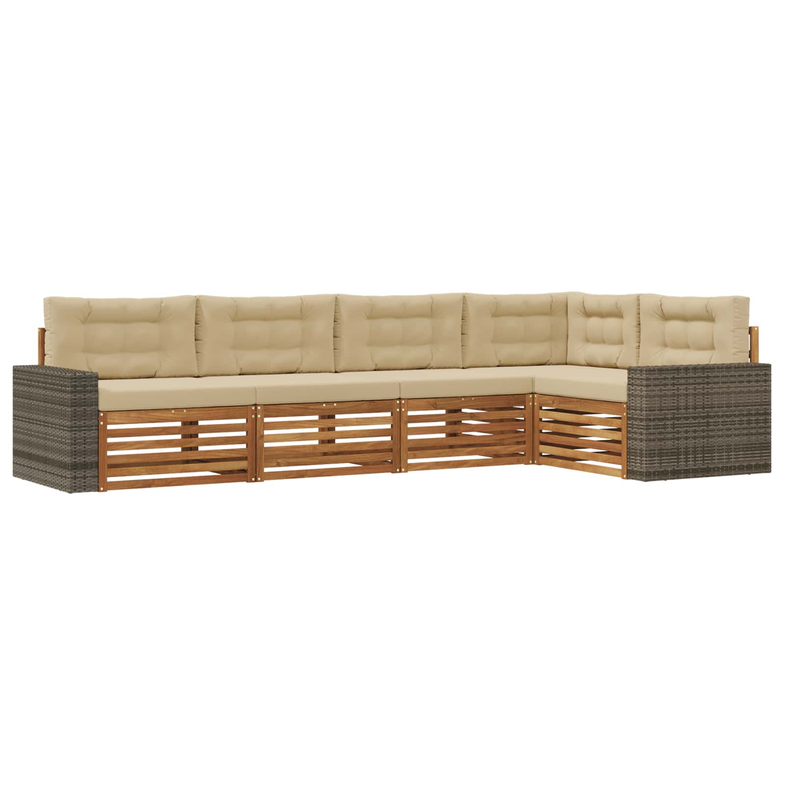 vidaXL Buiten bankenset 5 pcs Naturel Massief Acaciahout