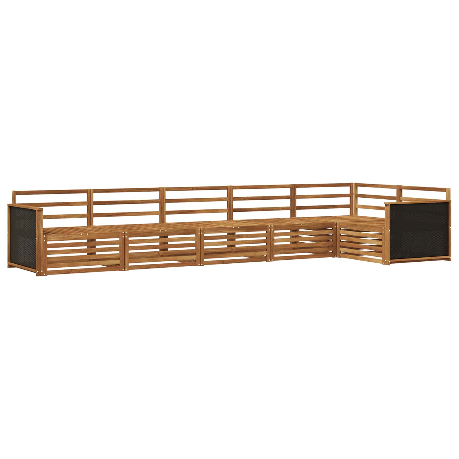 vidaXL Buiten bankenset 6 pcs Naturel Massief Acaciahout