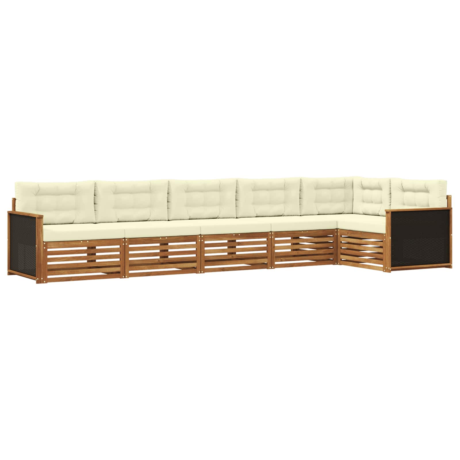 vidaXL Buiten bankenset 6 pcs Naturel Massief Acaciahout