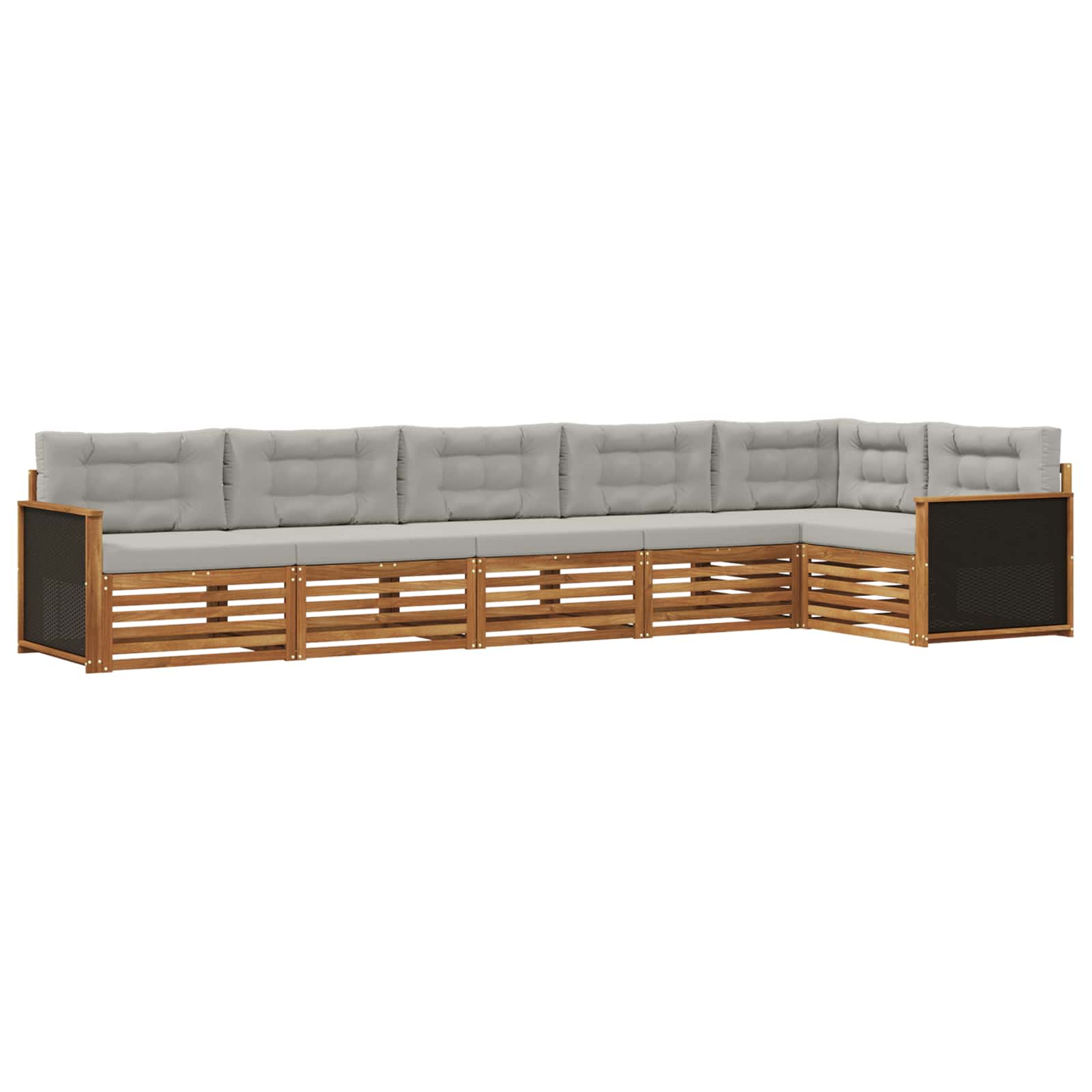vidaXL Buiten bankenset 6 pcs Naturel Massief Acaciahout