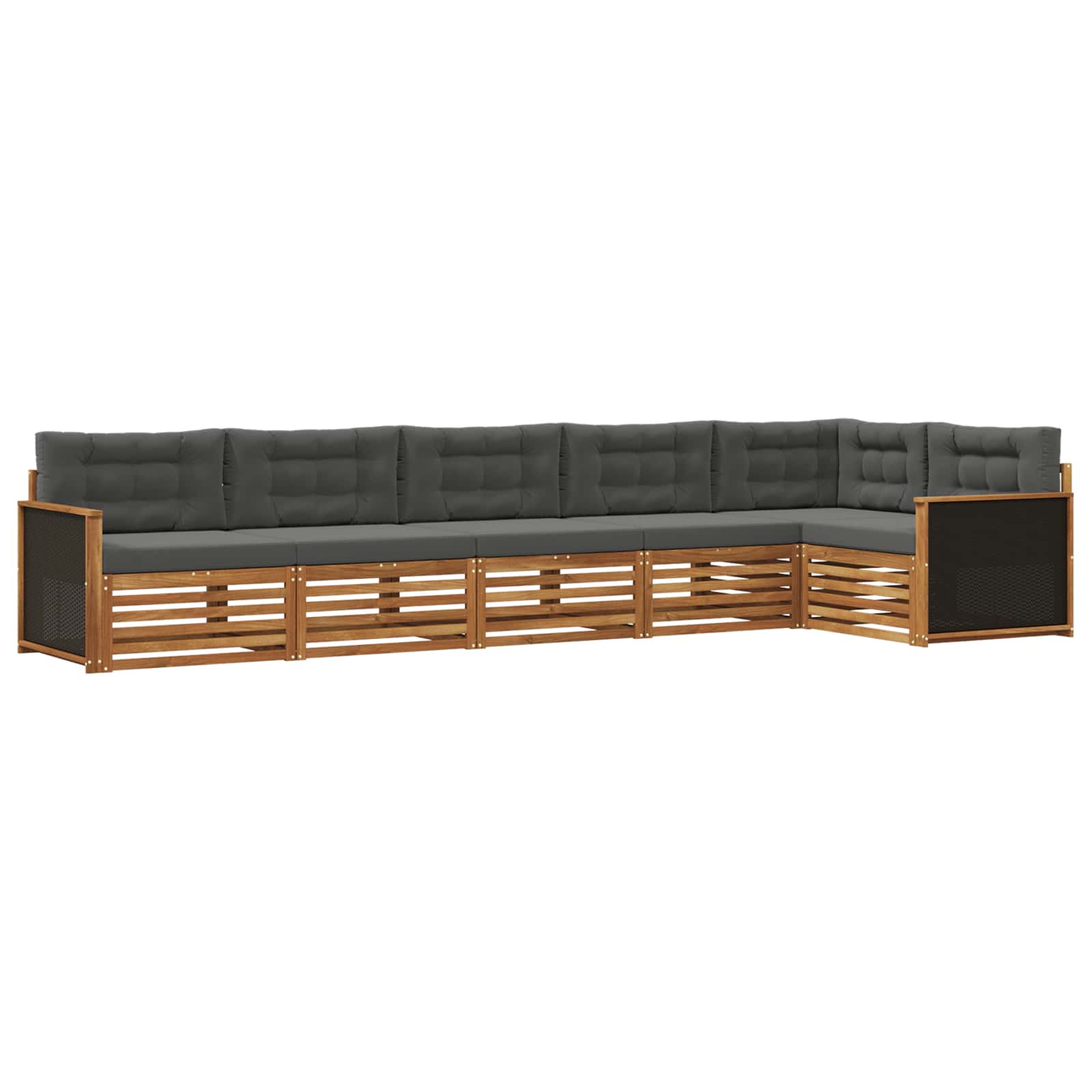vidaXL Buiten bankenset 6 pcs Naturel Massief Acaciahout
