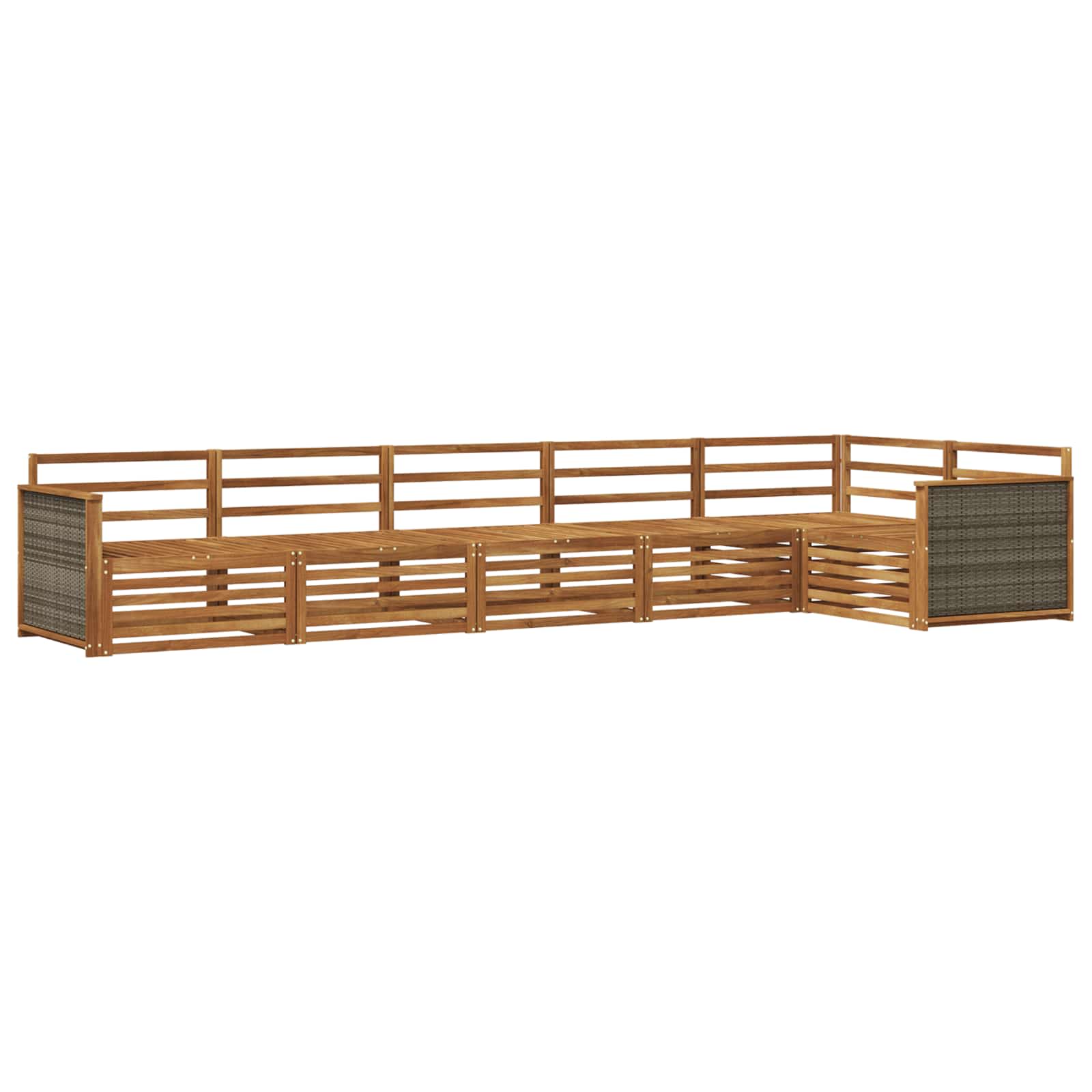 vidaXL Buiten bankenset 6 pcs Naturel Massief Acaciahout