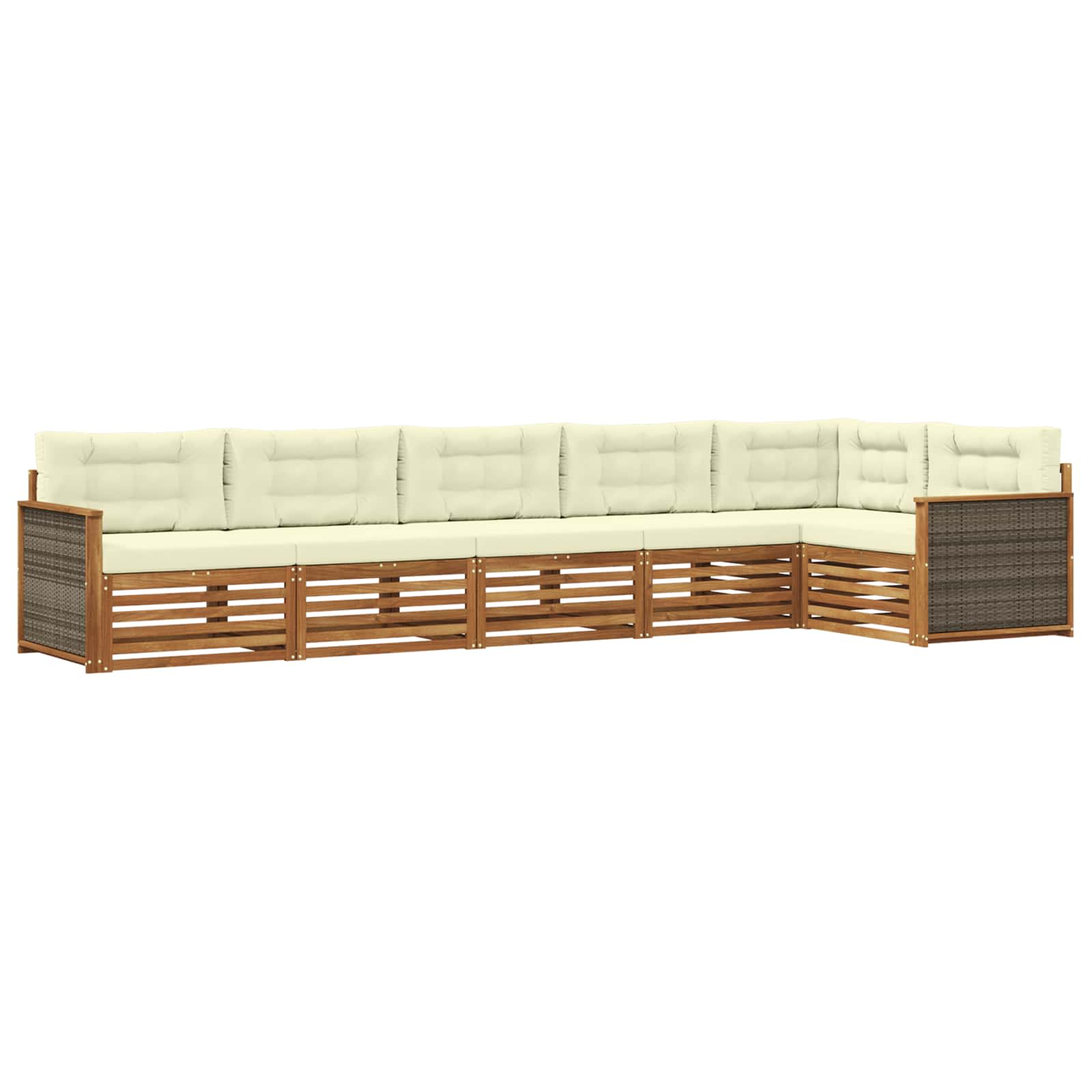vidaXL Buiten bankenset 6 pcs Naturel Massief Acaciahout
