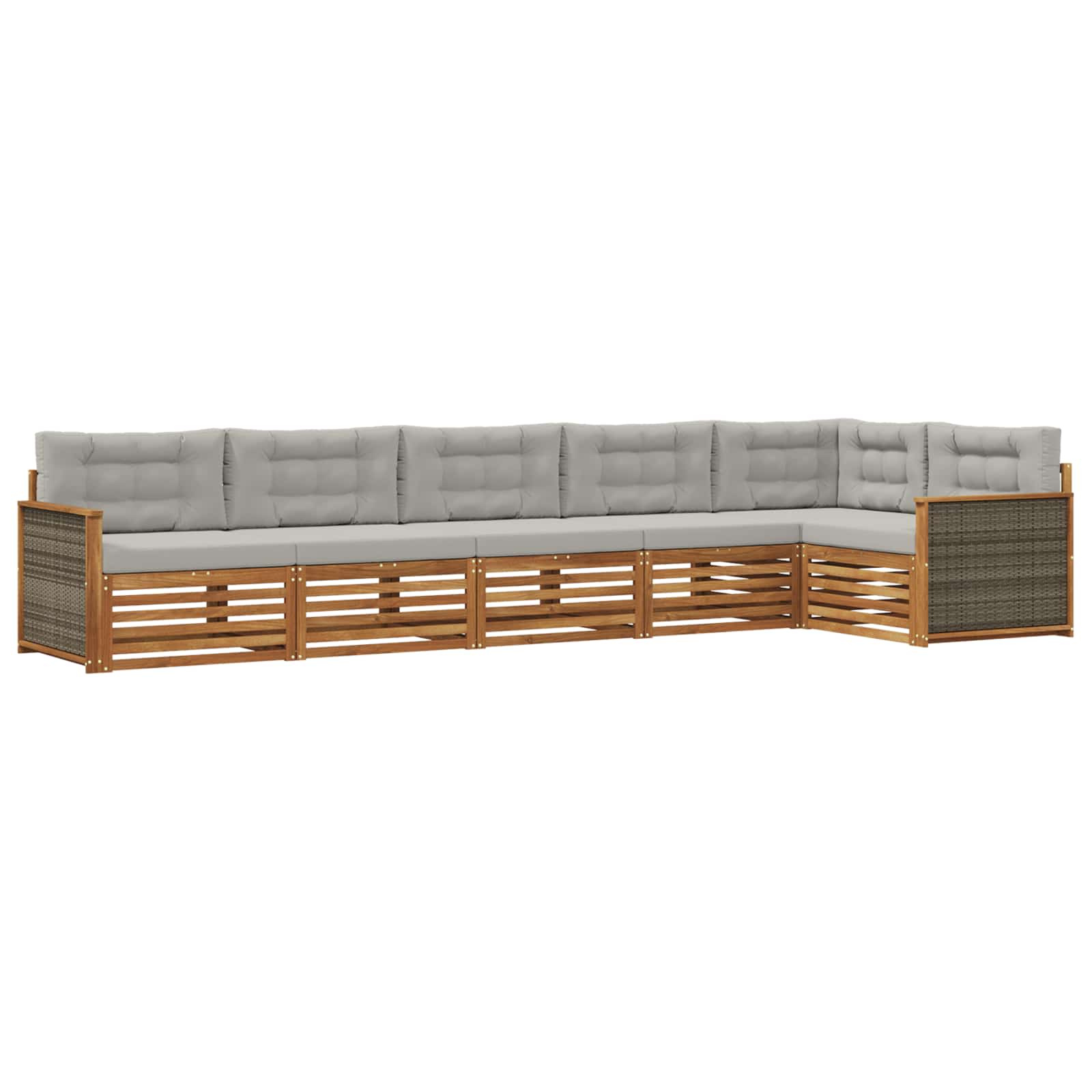 vidaXL Buiten bankenset 6 pcs Naturel Massief Acaciahout