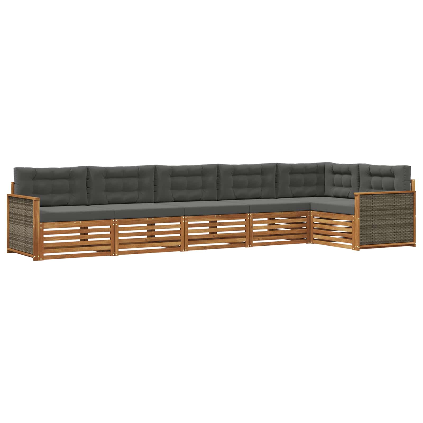 vidaXL Buiten bankenset 6 pcs Naturel Massief Acaciahout