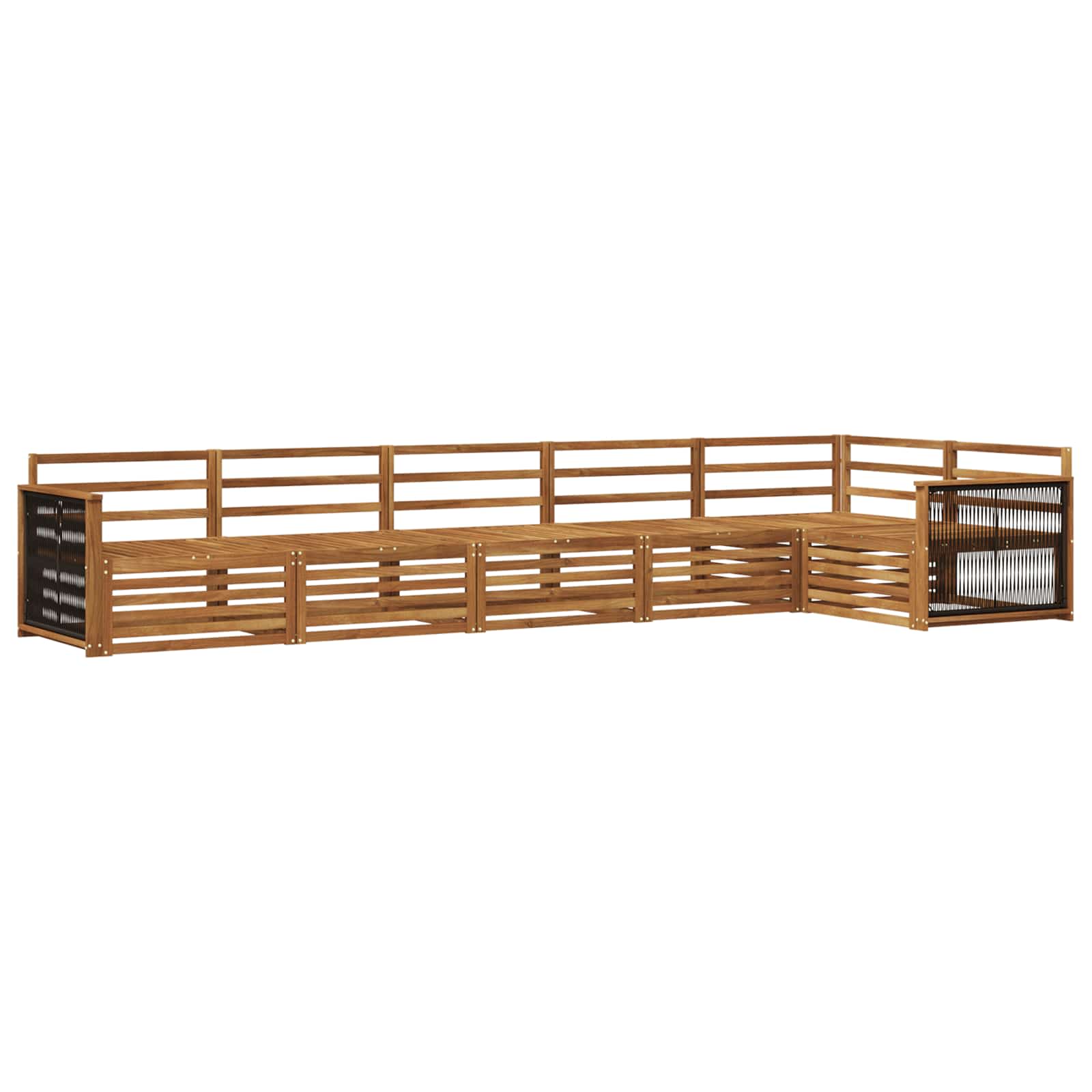 vidaXL Buiten bankenset 6 pcs Naturel Massief Acaciahout