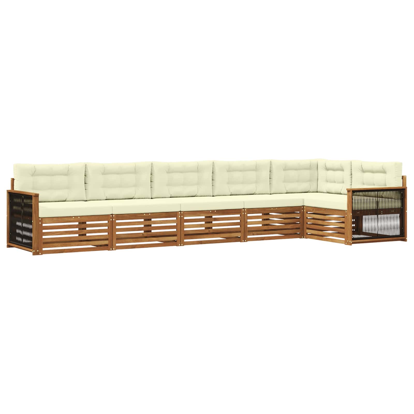 vidaXL Buiten bankenset 6 pcs Naturel Massief Acaciahout