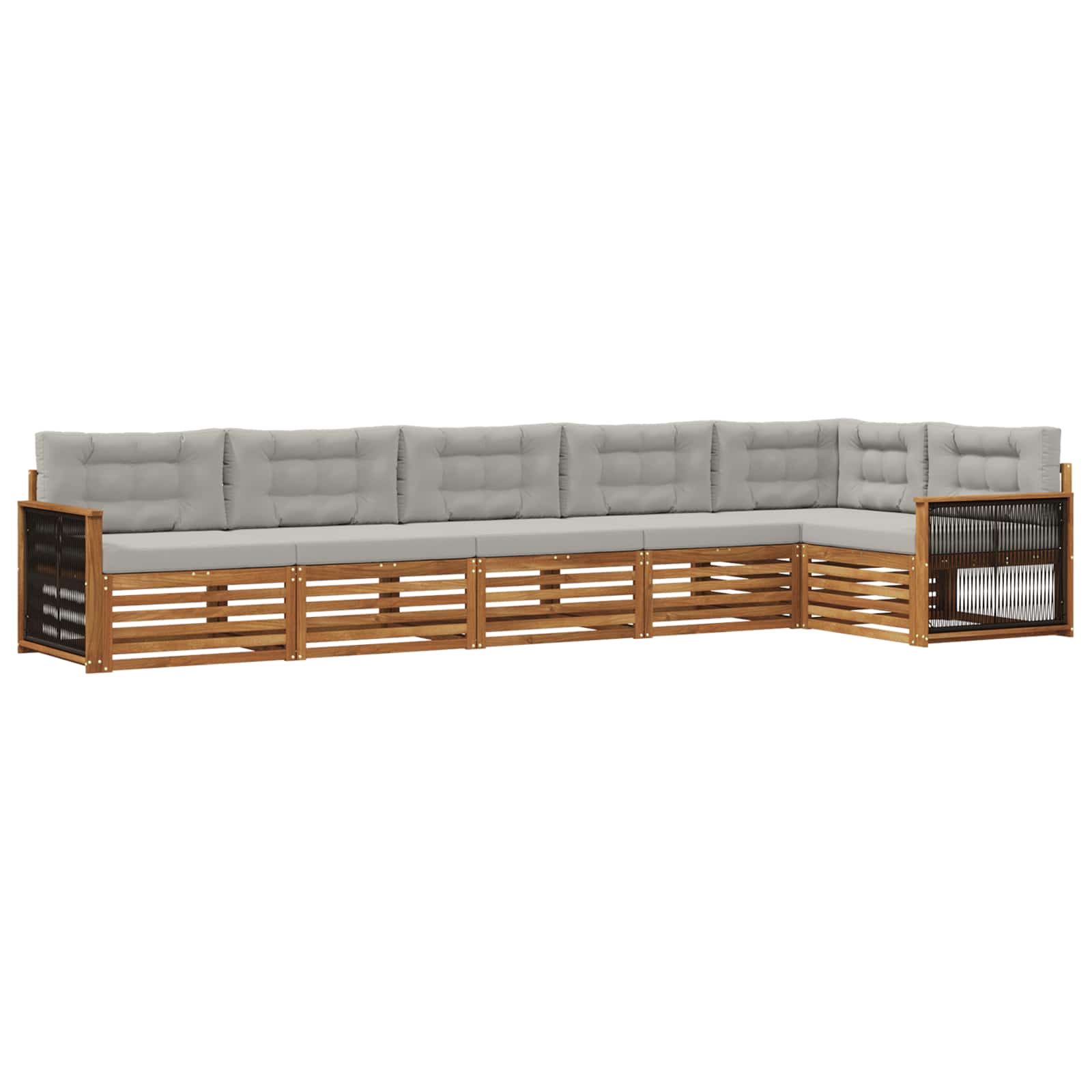 vidaXL Buiten bankenset 6 pcs Naturel Massief Acaciahout