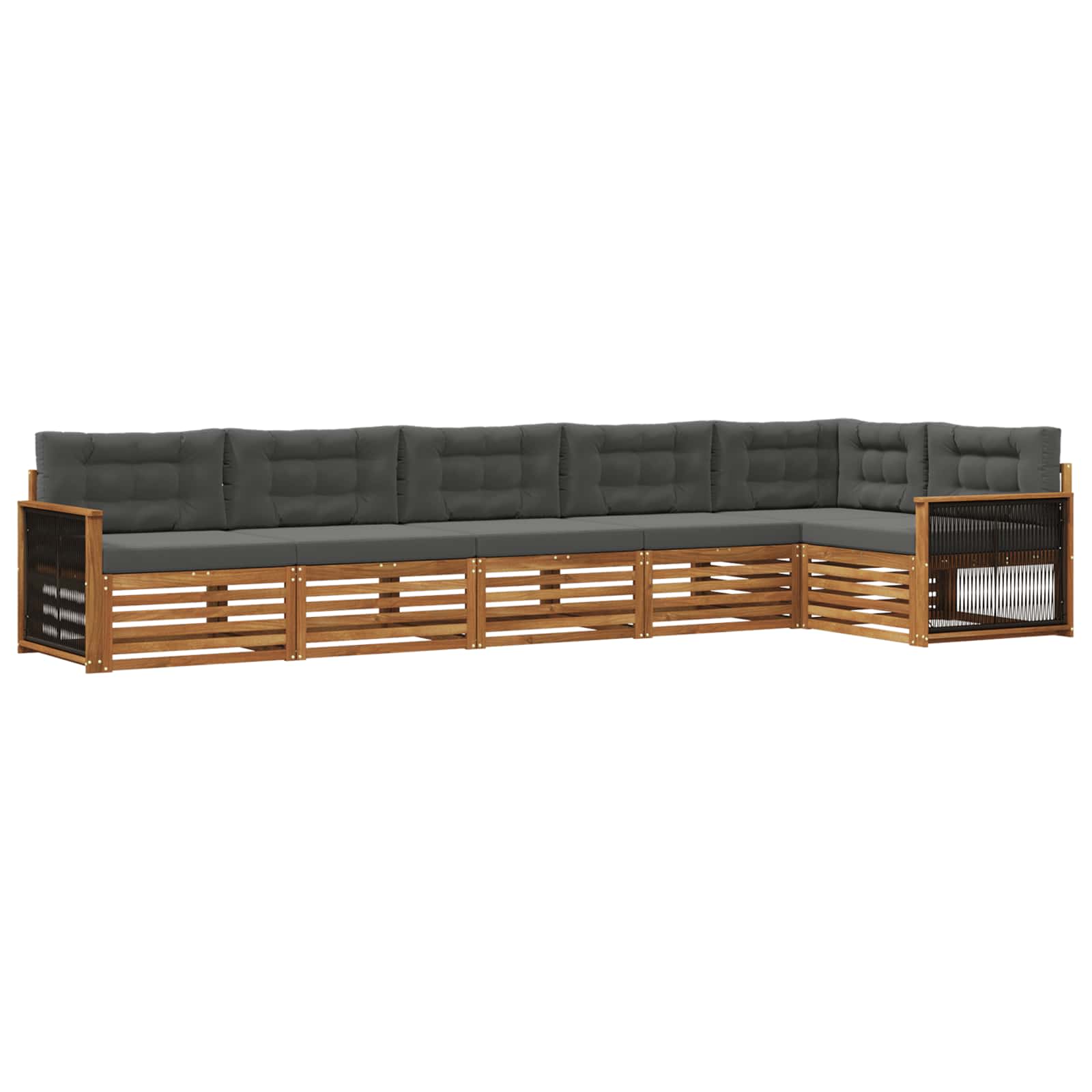 vidaXL Buiten bankenset 6 pcs Naturel Massief Acaciahout