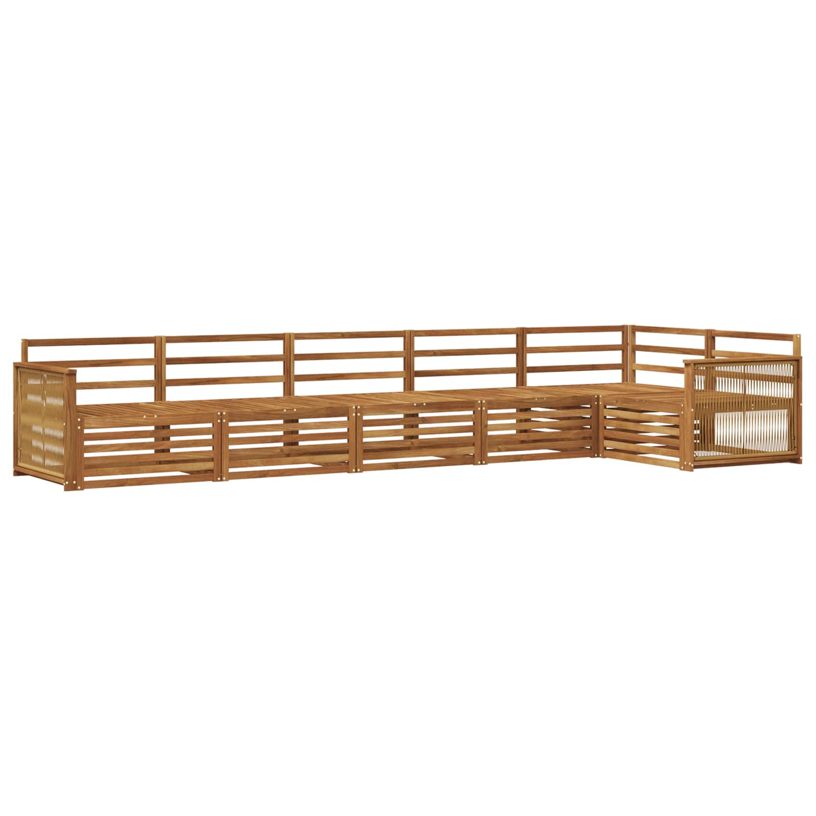 vidaXL Buiten bankenset 6 pcs Naturel Massief Acaciahout