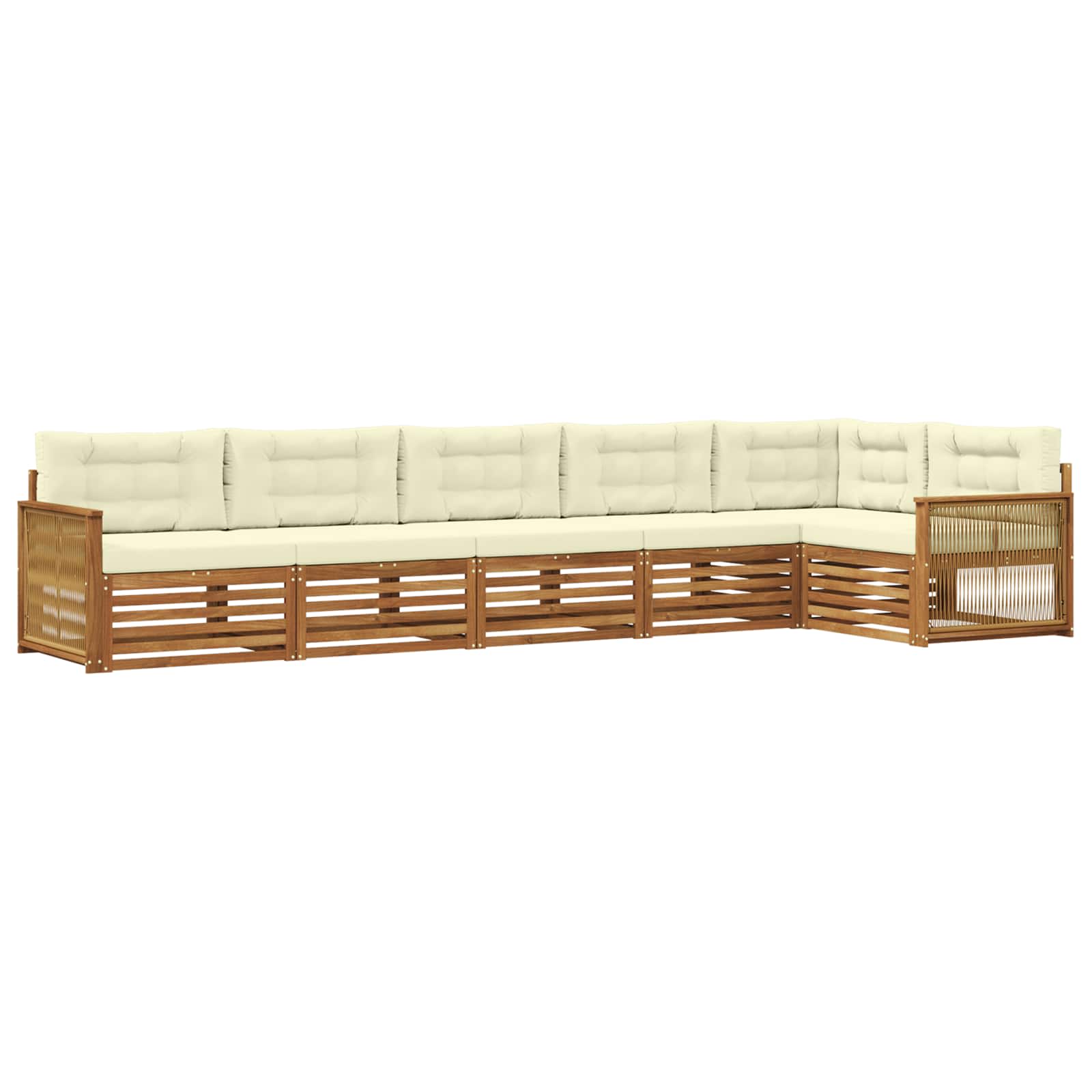vidaXL Buiten bankenset 6 pcs Naturel Massief Acaciahout