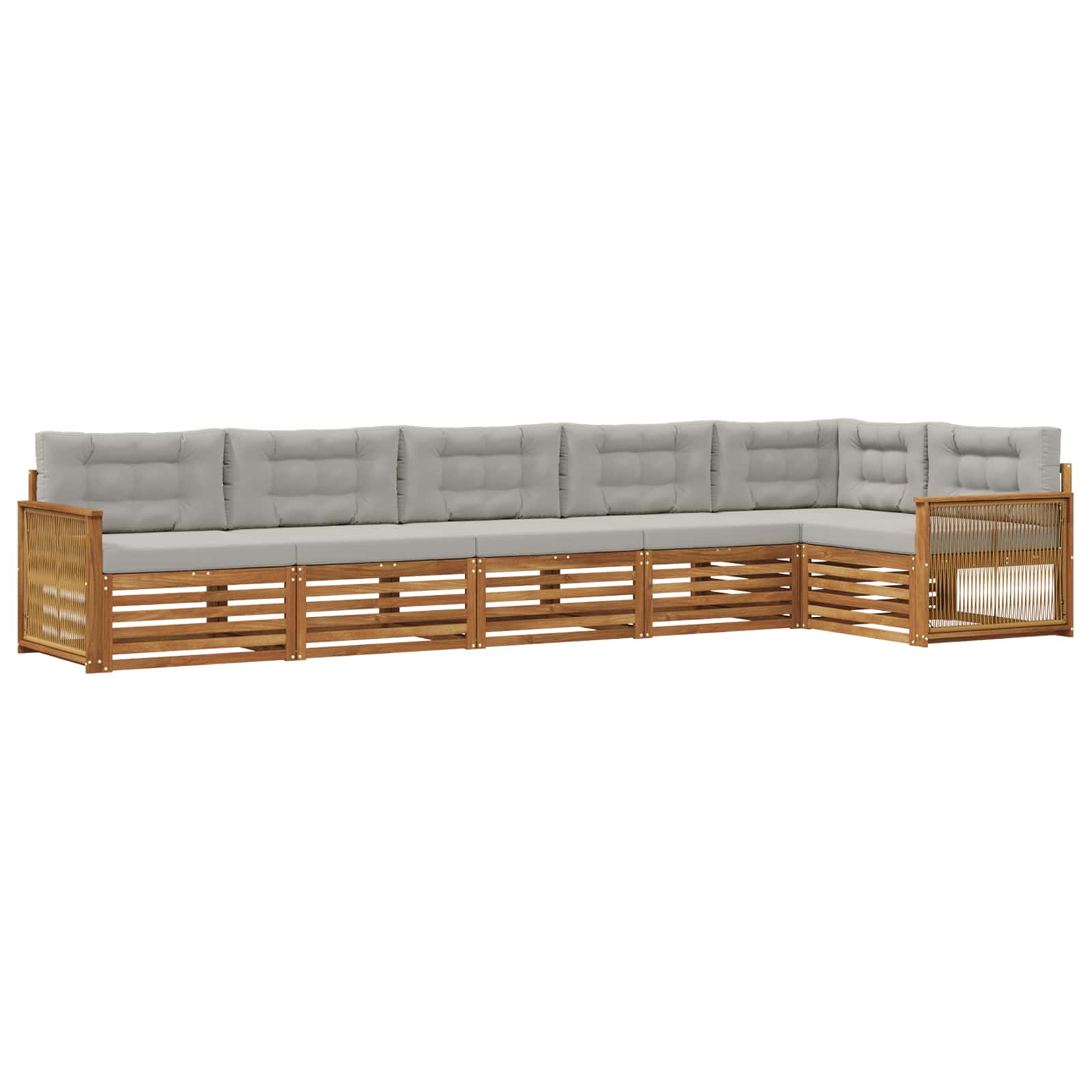 vidaXL Buiten bankenset 6 pcs Naturel Massief Acaciahout