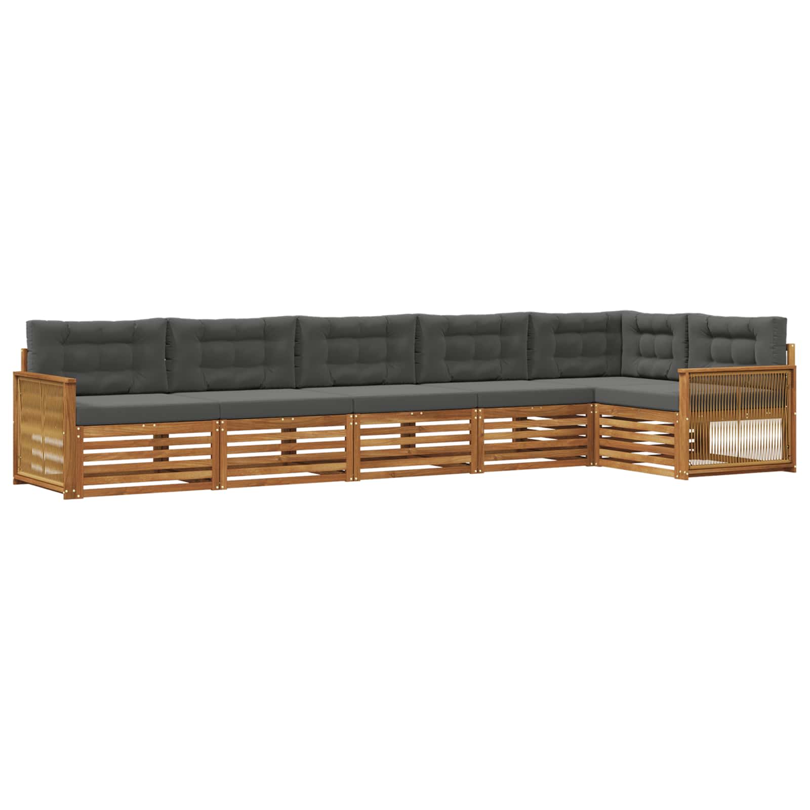 vidaXL Buiten bankenset 6 pcs Naturel Massief Acaciahout
