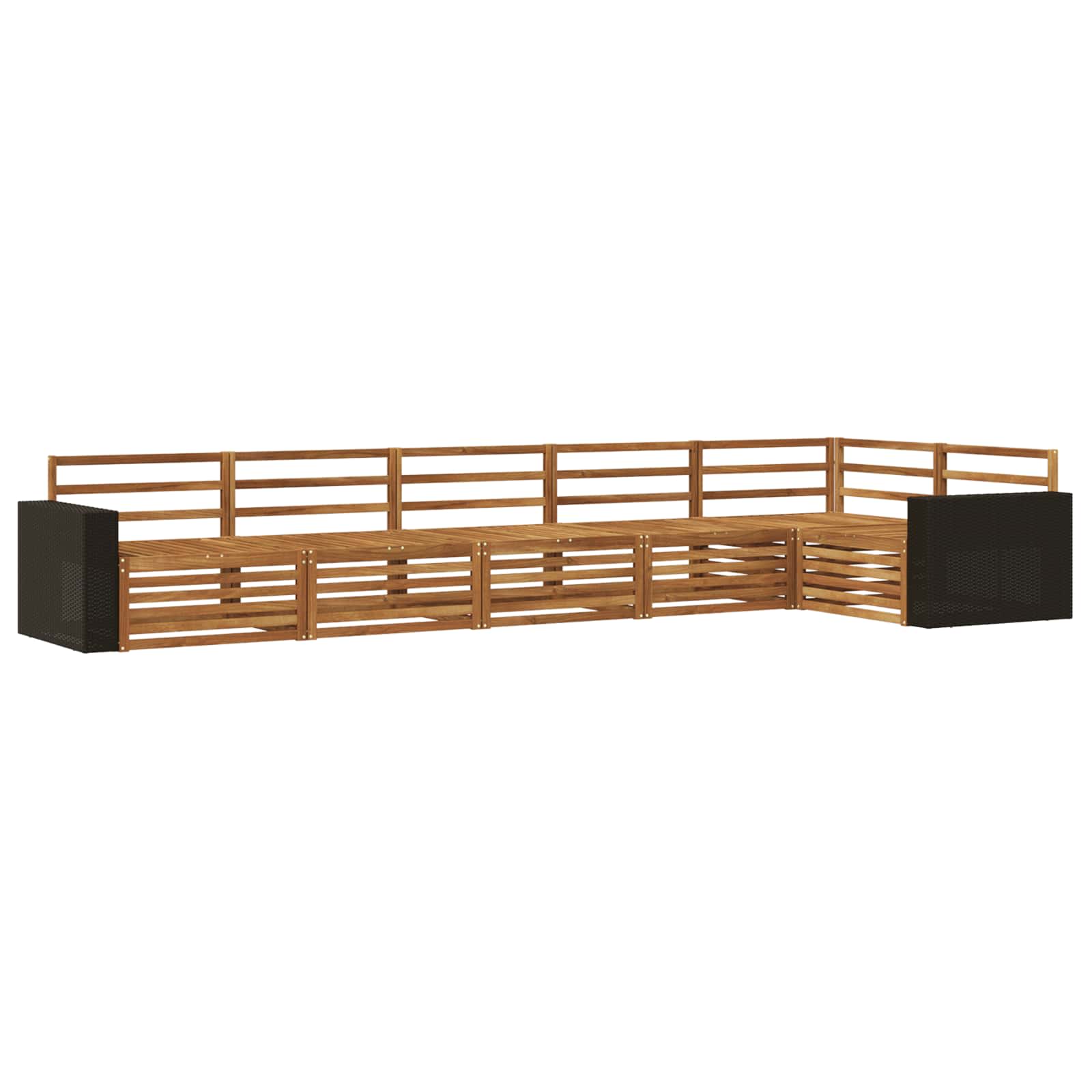 vidaXL Buiten bankenset 6 pcs Naturel Massief Acaciahout
