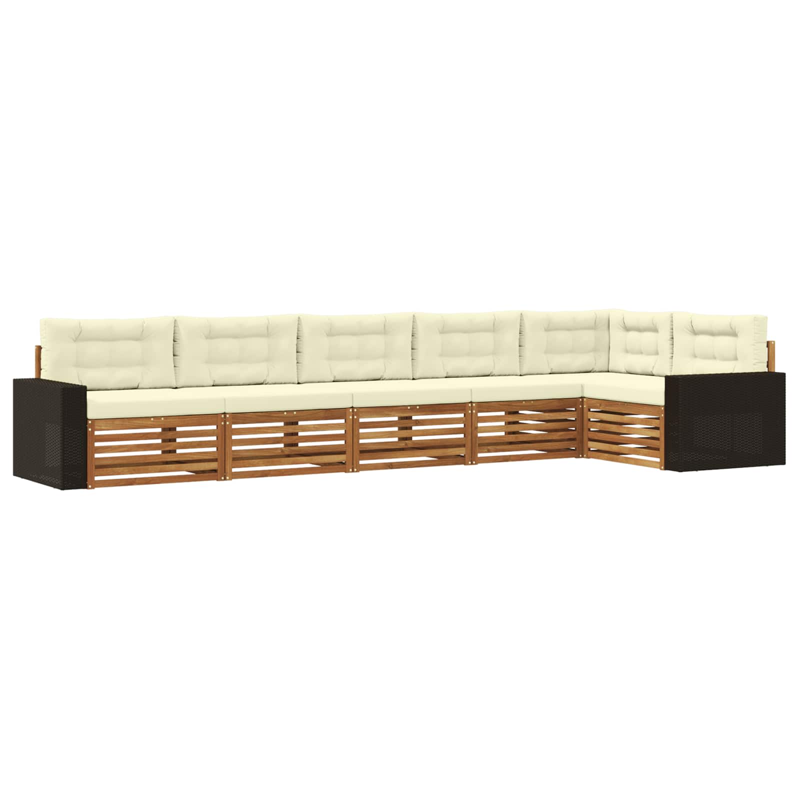 vidaXL Buiten bankenset 6 pcs Naturel Massief Acaciahout