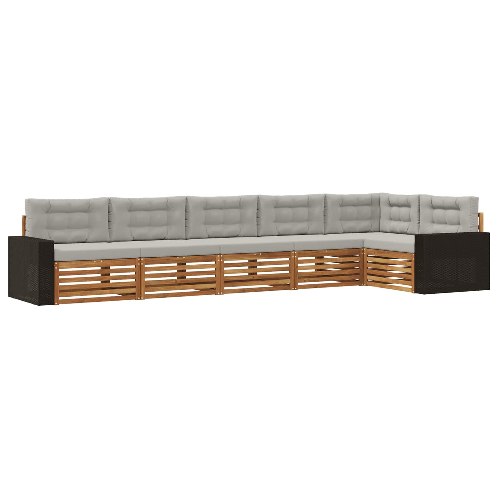 vidaXL Buiten bankenset 6 pcs Naturel Massief Acaciahout