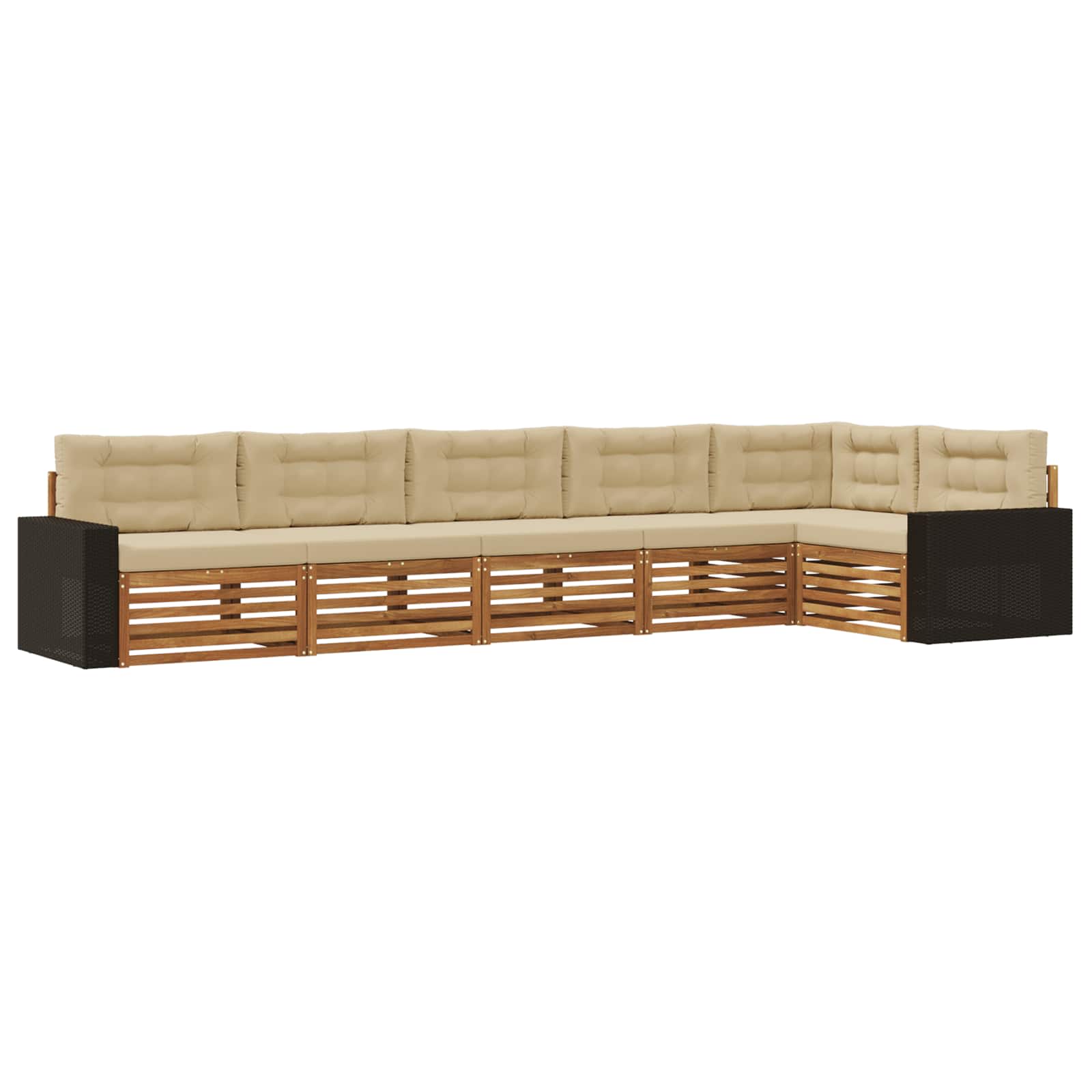vidaXL Buiten bankenset 6 pcs Naturel Massief Acaciahout