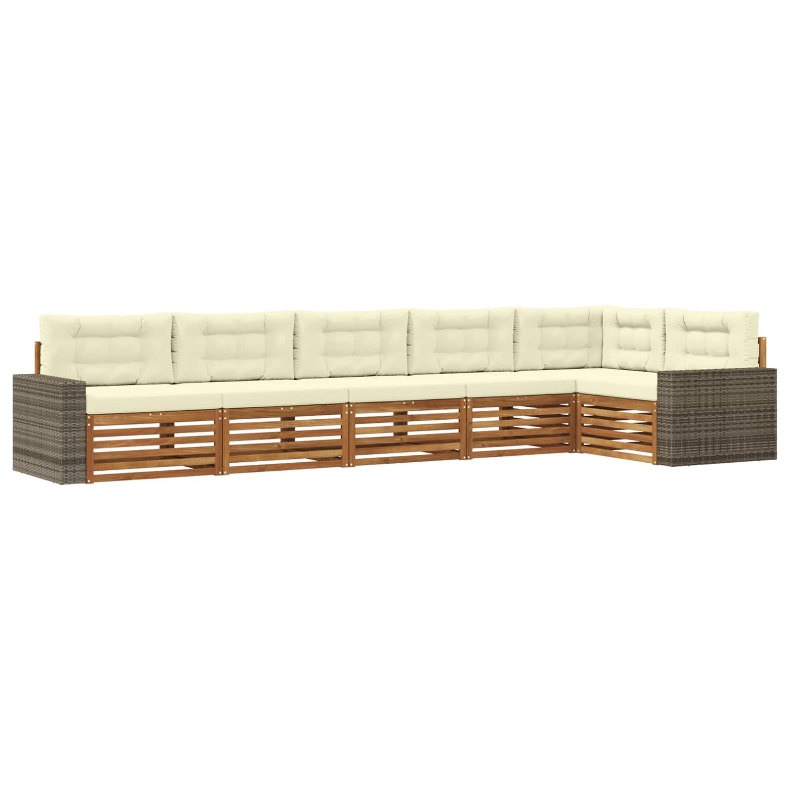vidaXL Buiten bankenset 6 pcs Naturel Massief Acaciahout
