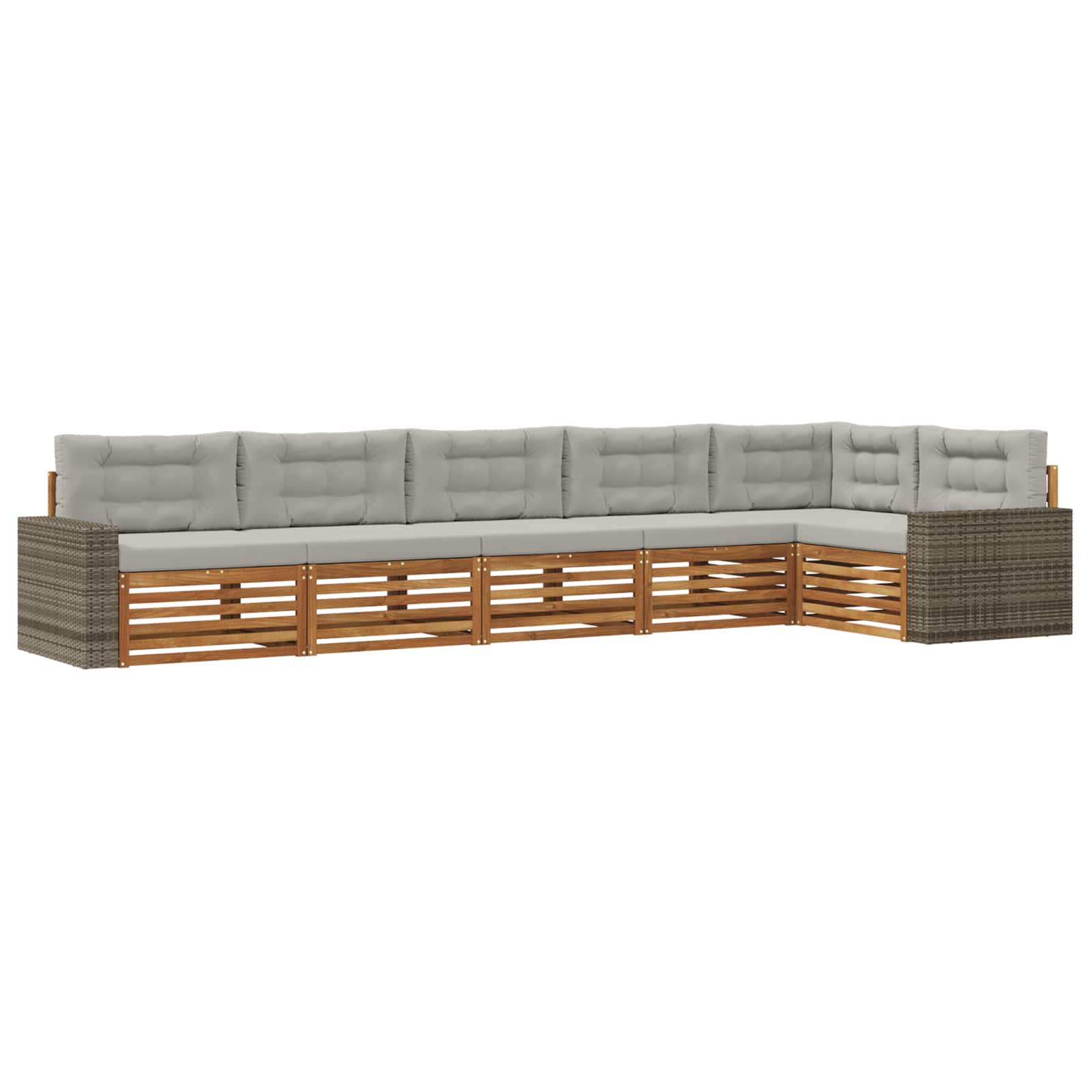 vidaXL Buiten bankenset 6 pcs Naturel Massief Acaciahout