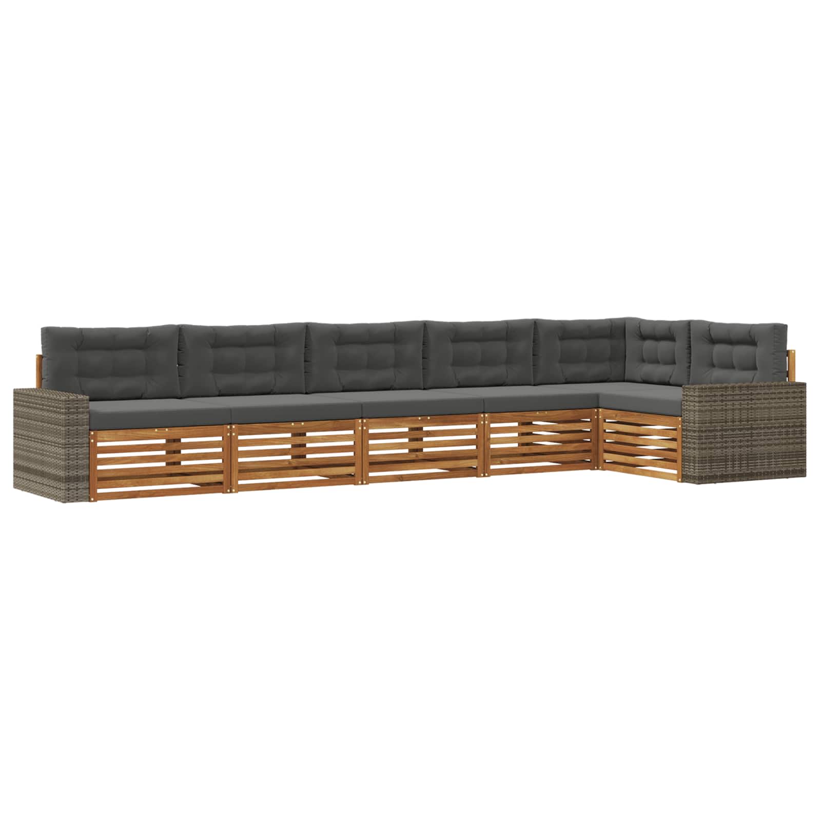 vidaXL Buiten bankenset 6 pcs Naturel Massief Acaciahout