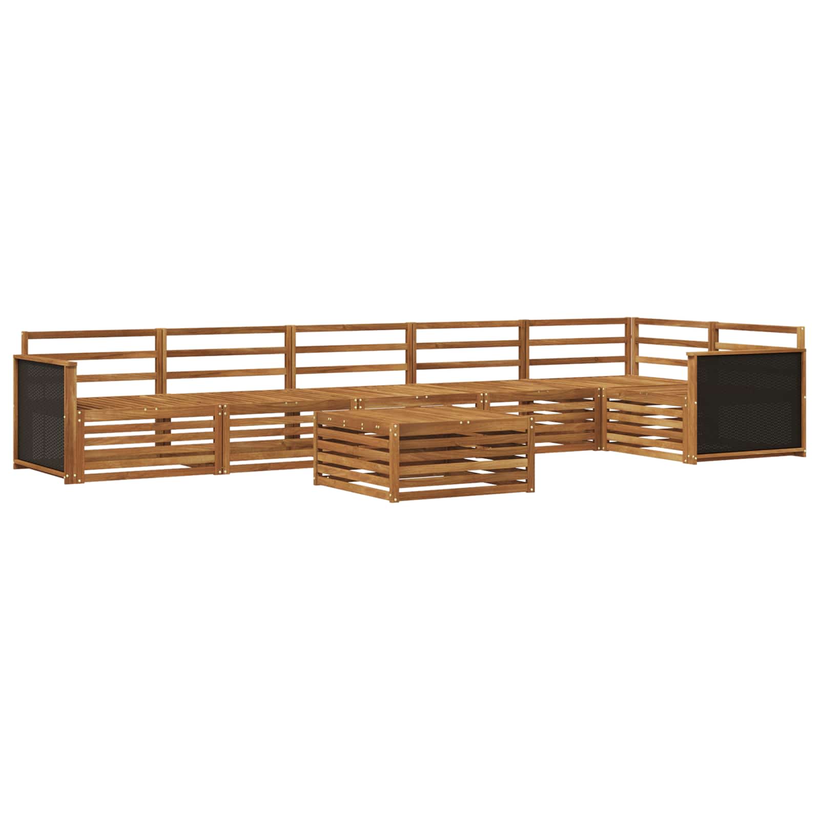 vidaXL Buiten bankenset 7 pcs Naturel Massief Acaciahout